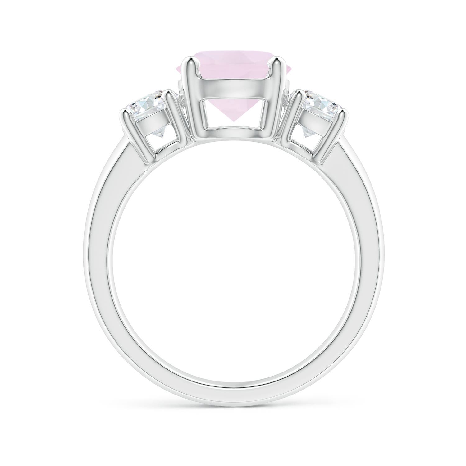 A - Rose Quartz / 2.4 CT / 14 KT White Gold