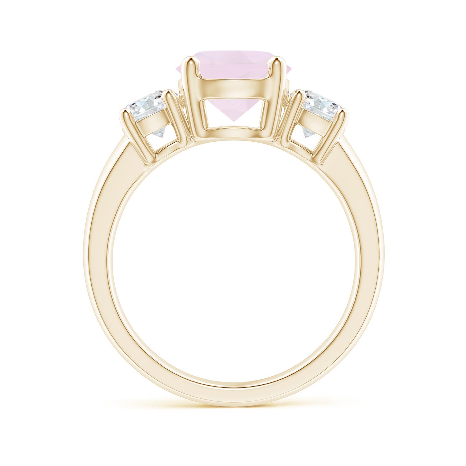 A - Rose Quartz / 2.4 CT / 14 KT Yellow Gold