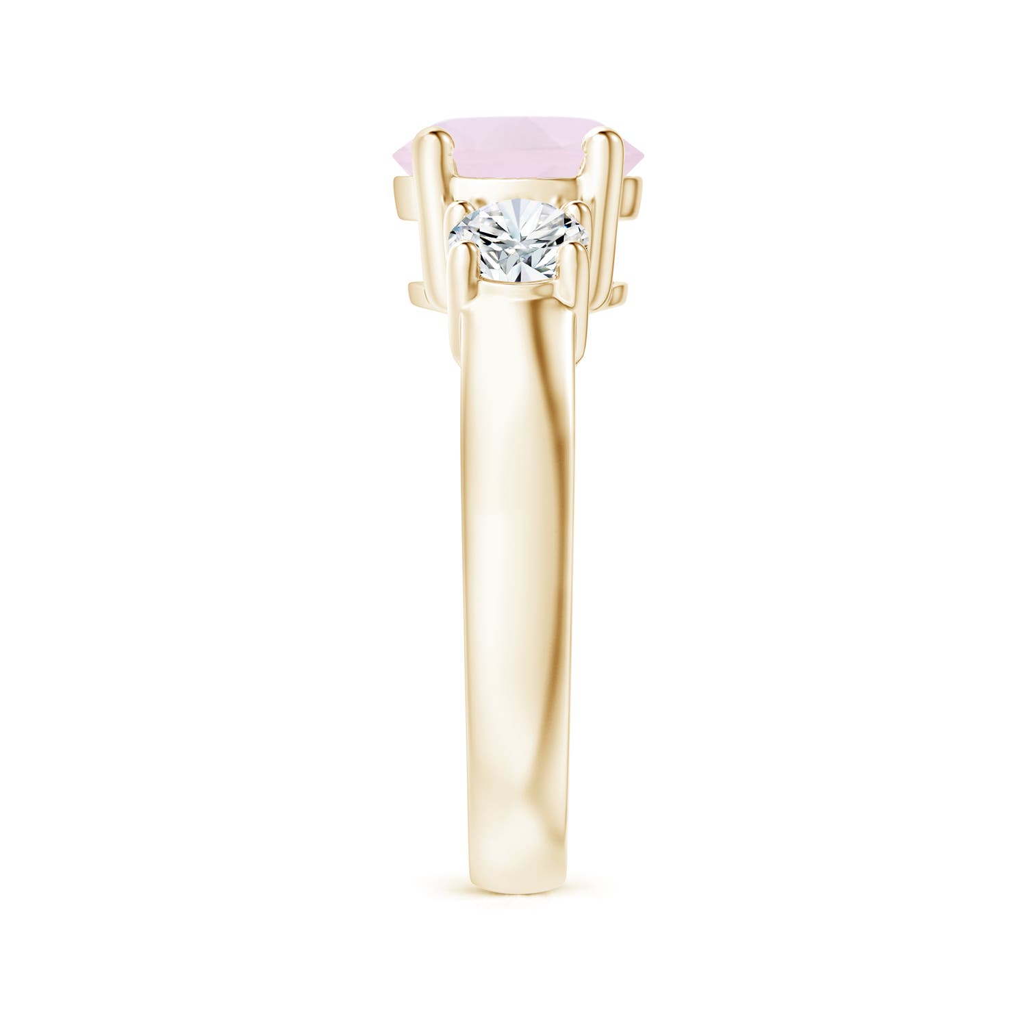 A - Rose Quartz / 2.4 CT / 14 KT Yellow Gold