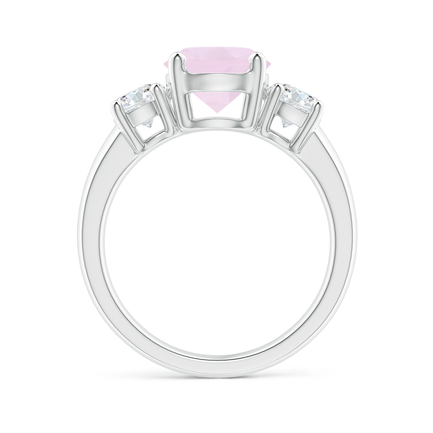 AA - Rose Quartz / 2.4 CT / 14 KT White Gold