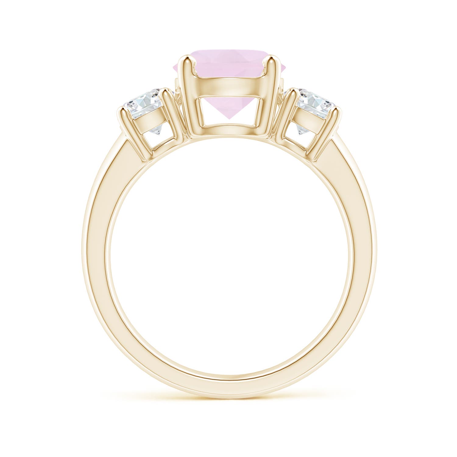 AA - Rose Quartz / 2.4 CT / 14 KT Yellow Gold