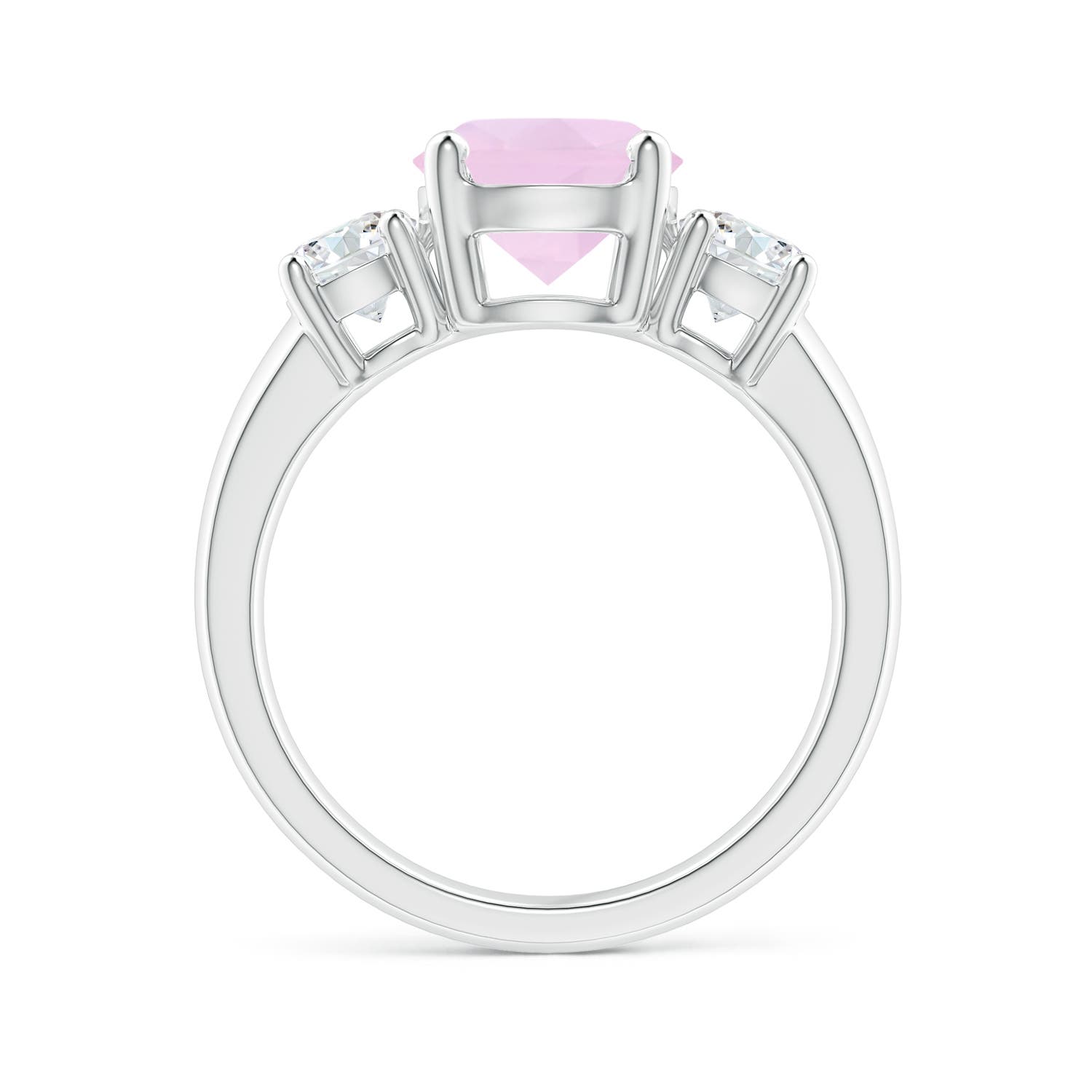 AAA - Rose Quartz / 2.4 CT / 14 KT White Gold