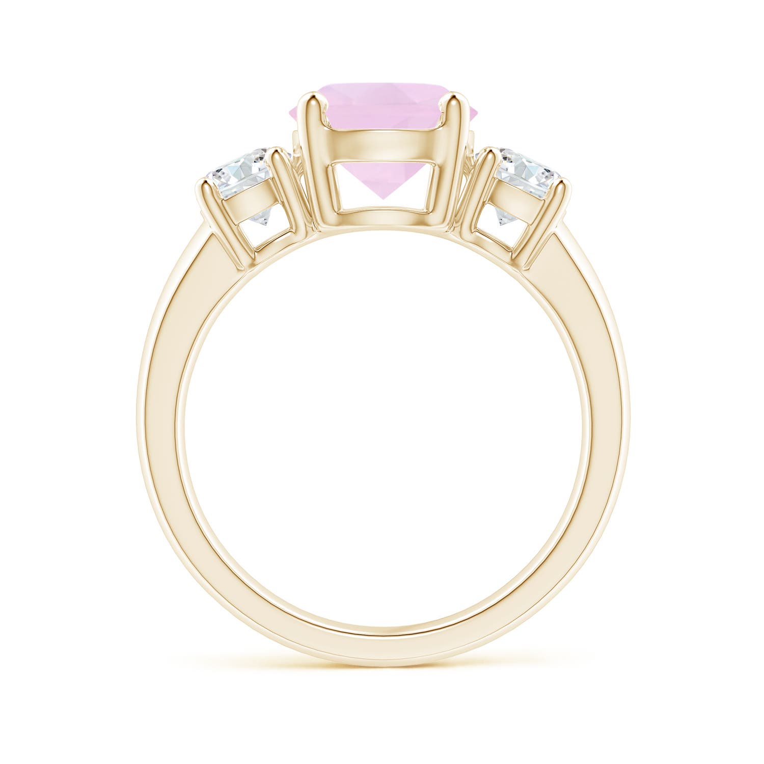 AAA - Rose Quartz / 2.4 CT / 14 KT Yellow Gold