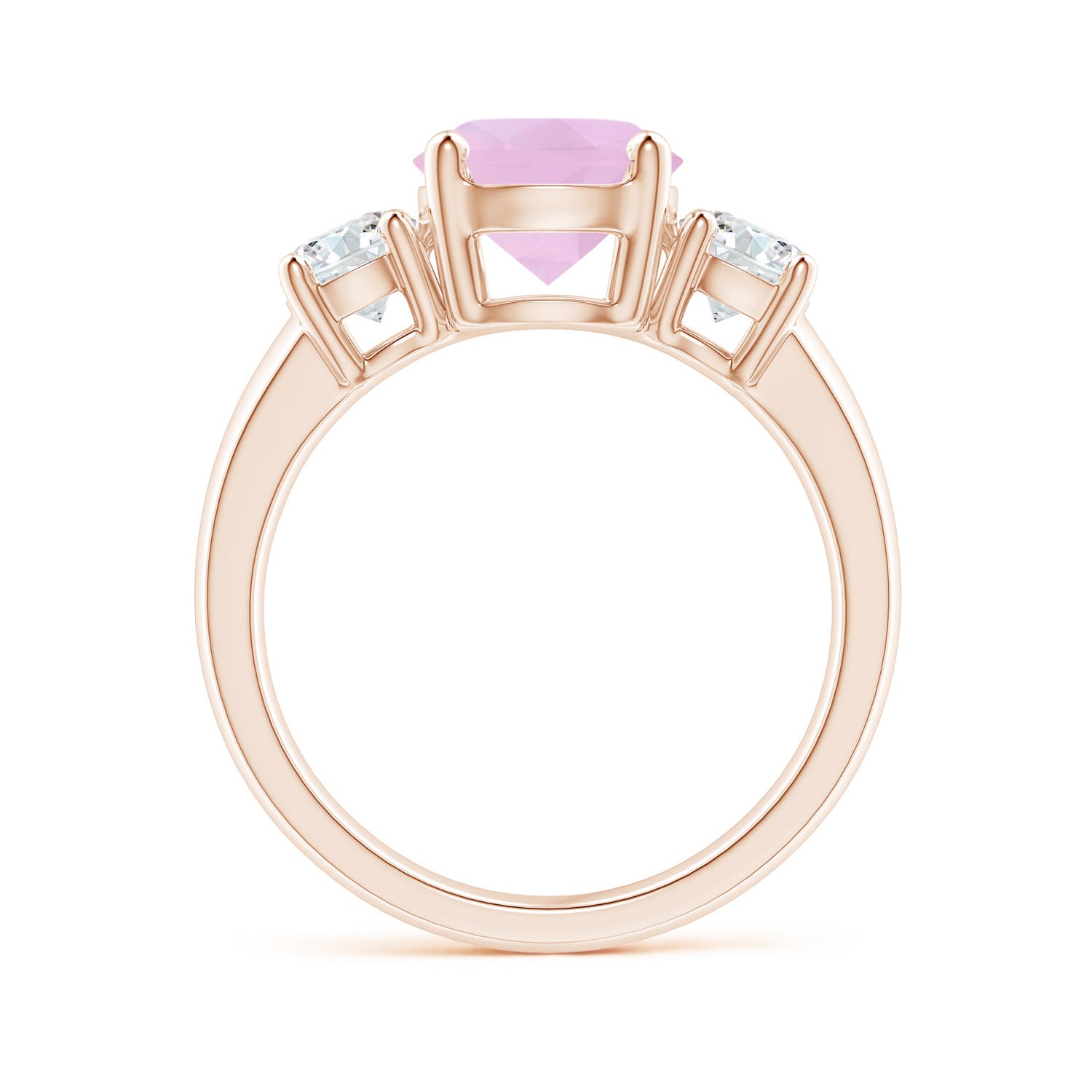 AAAA - Rose Quartz / 2.4 CT / 14 KT Rose Gold