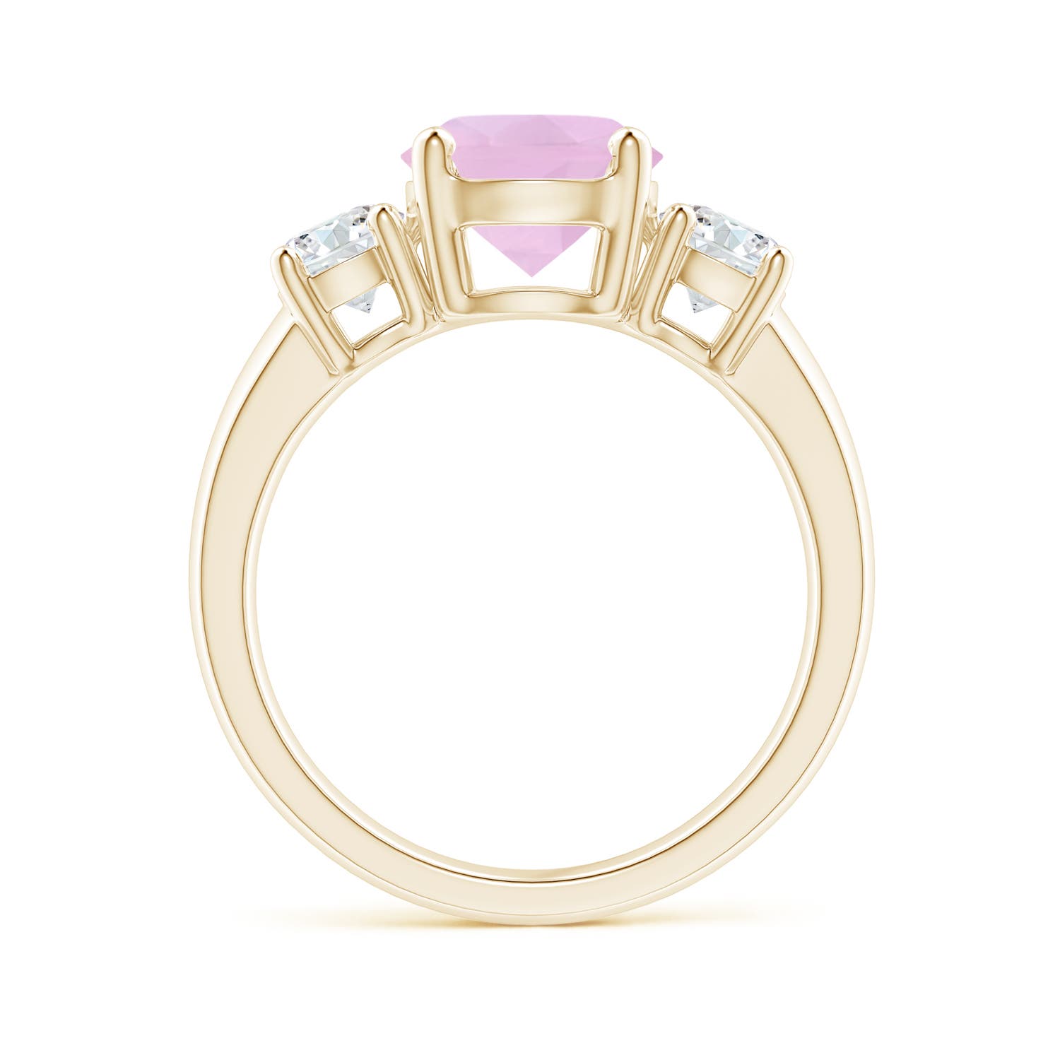 AAAA - Rose Quartz / 2.4 CT / 14 KT Yellow Gold