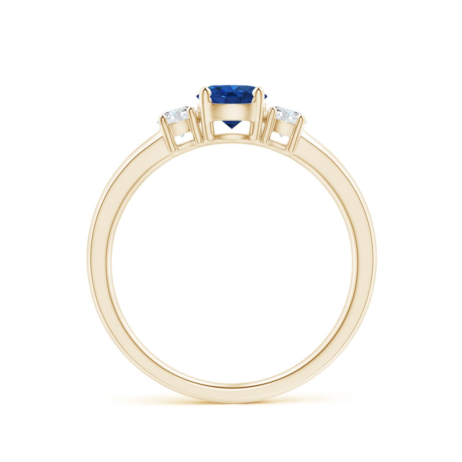 AAA - Blue Sapphire / 0.81 CT / 14 KT Yellow Gold