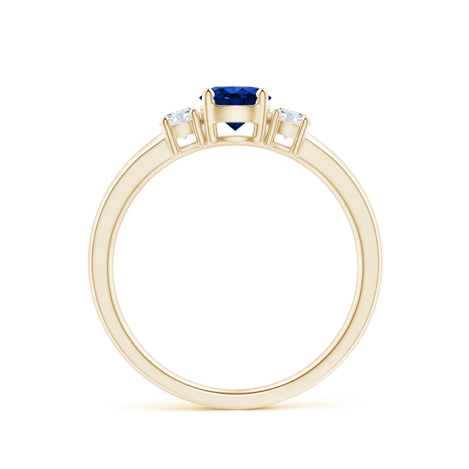 AAAA - Blue Sapphire / 0.81 CT / 14 KT Yellow Gold