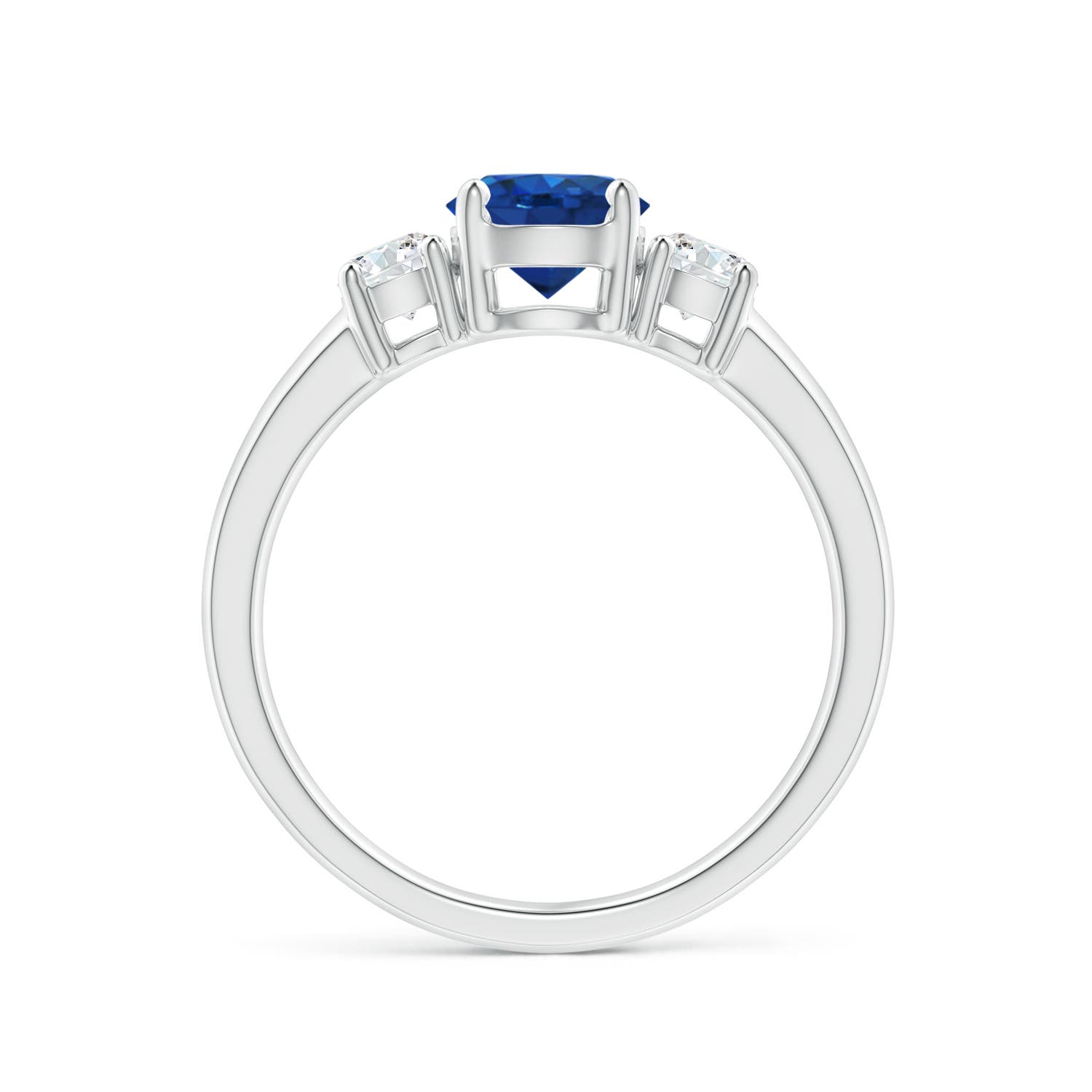 AAA - Blue Sapphire / 1.32 CT / 14 KT White Gold