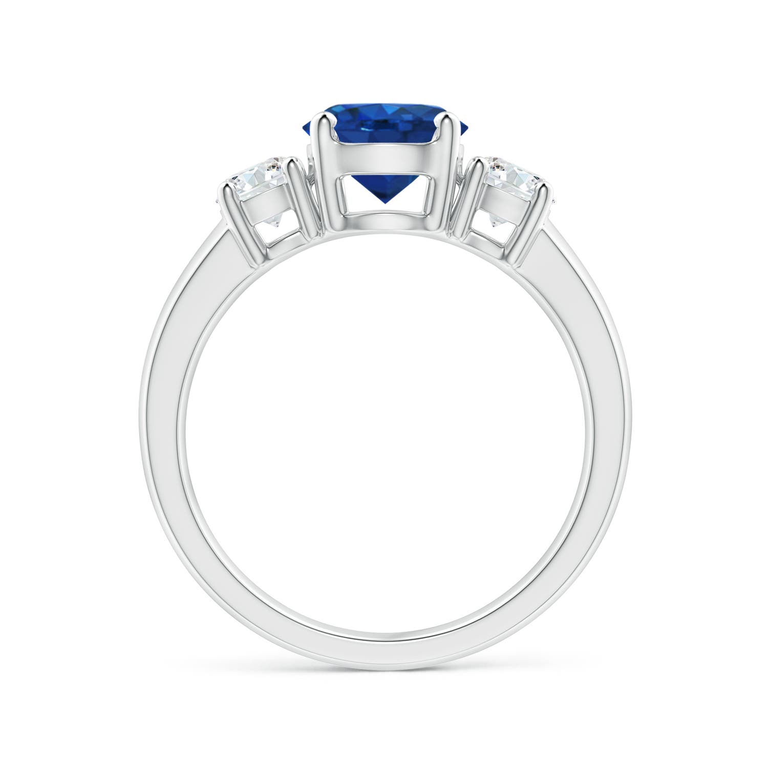 AAA - Blue Sapphire / 2.06 CT / 14 KT White Gold