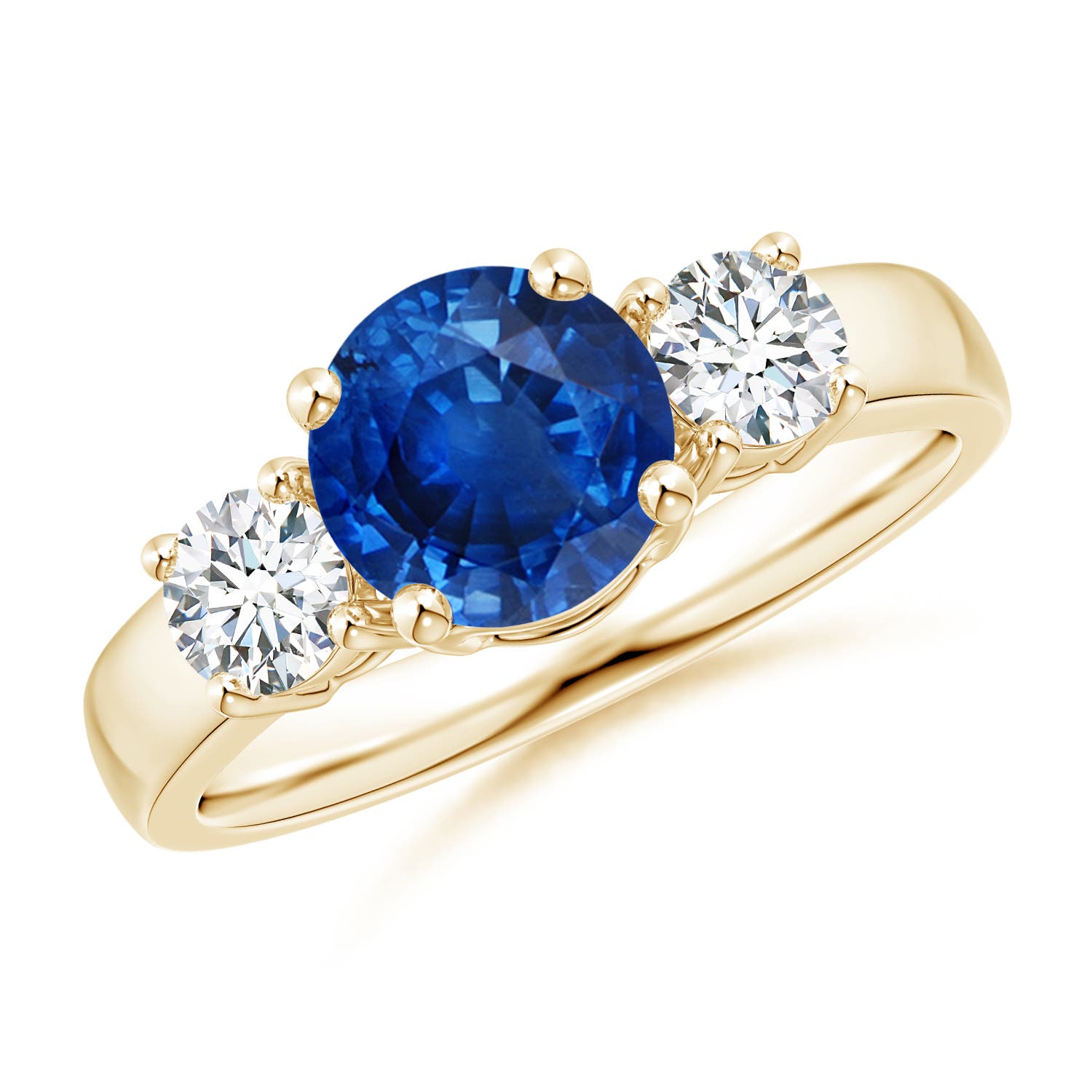 AAA - Blue Sapphire / 2.06 CT / 14 KT Yellow Gold