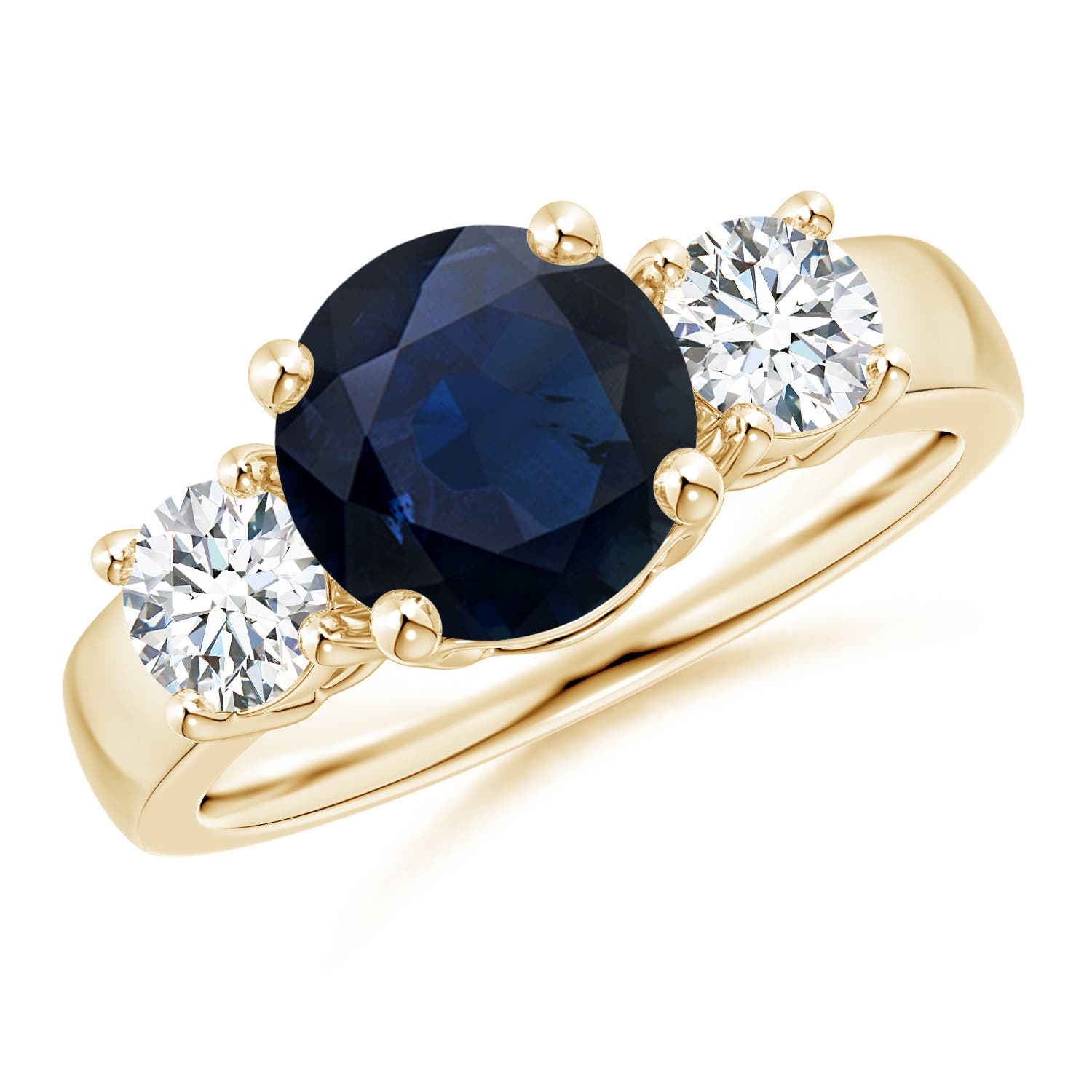 A - Blue Sapphire / 2.9 CT / 14 KT Yellow Gold