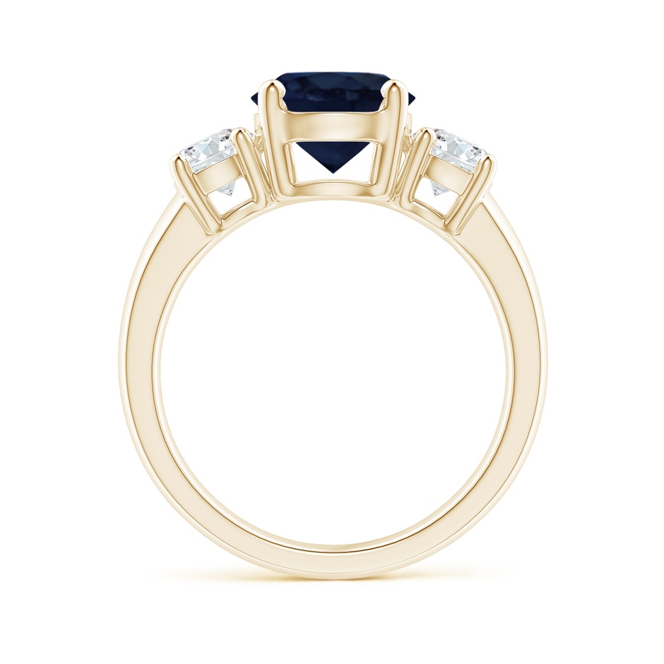 8mm A Classic Blue Sapphire and Diamond Three Stone Engagement Ring in Yellow Gold side 199