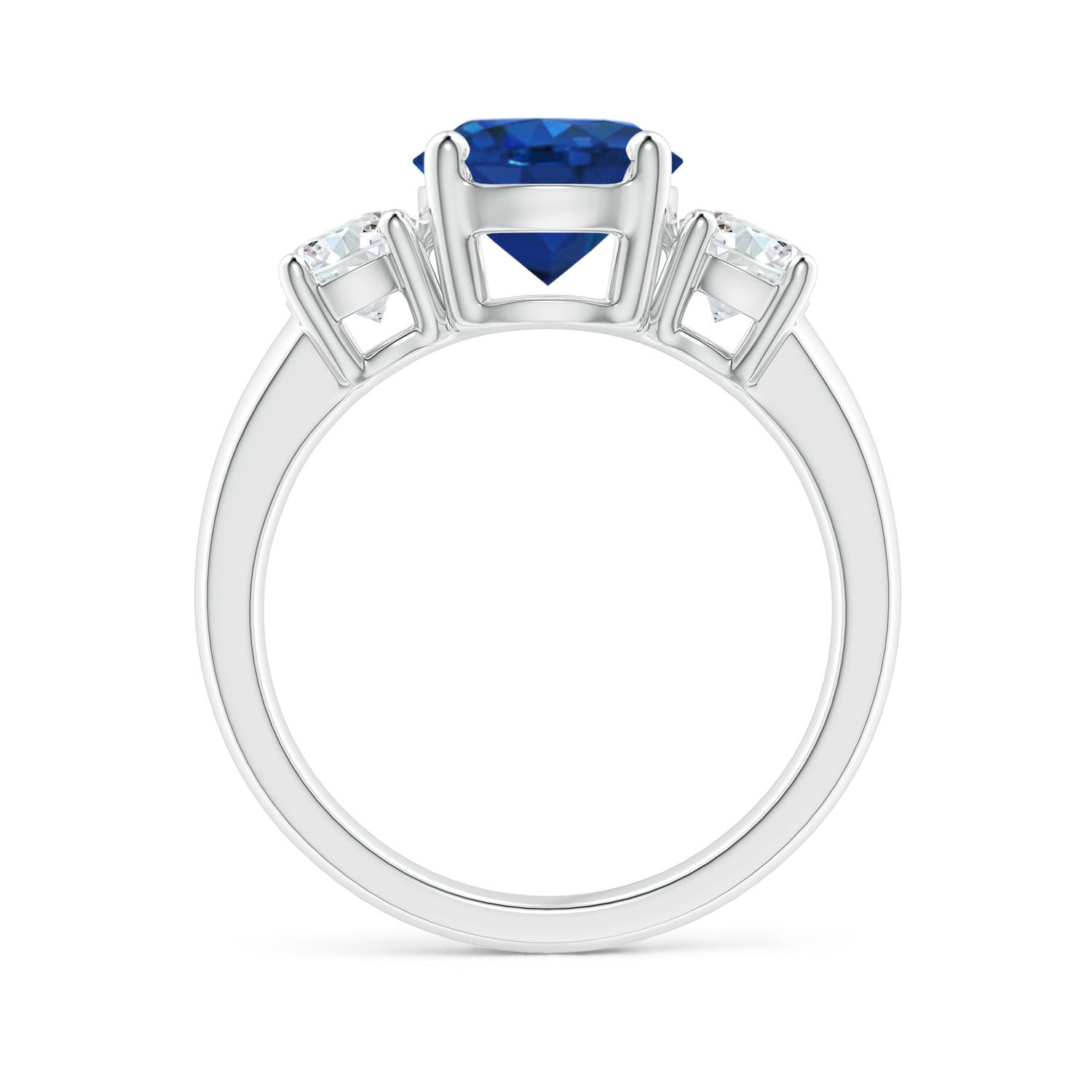 AAA - Blue Sapphire / 2.9 CT / 14 KT White Gold