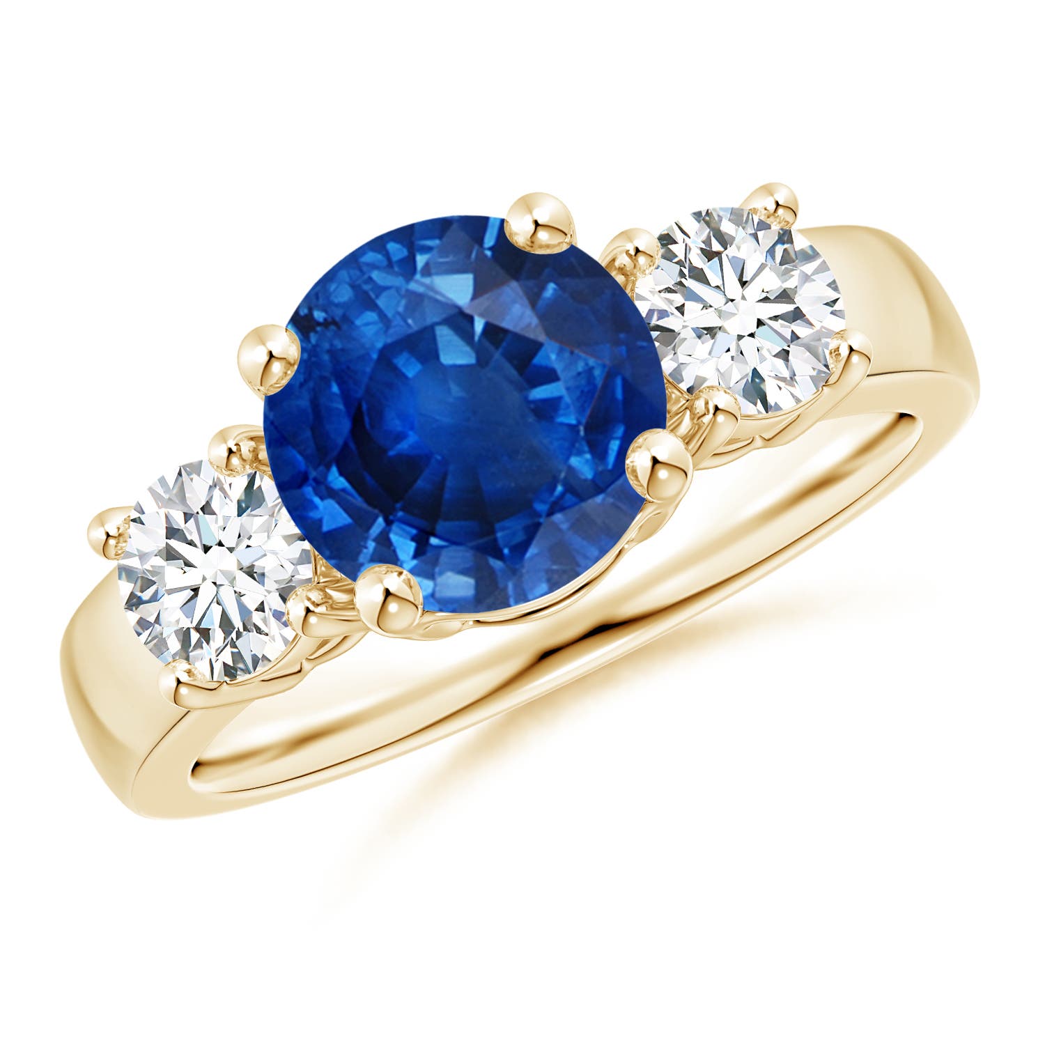 AAA - Blue Sapphire / 2.9 CT / 14 KT Yellow Gold