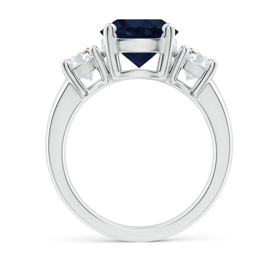 9mm A Classic Blue Sapphire and Diamond Three Stone Engagement Ring in White Gold side 199