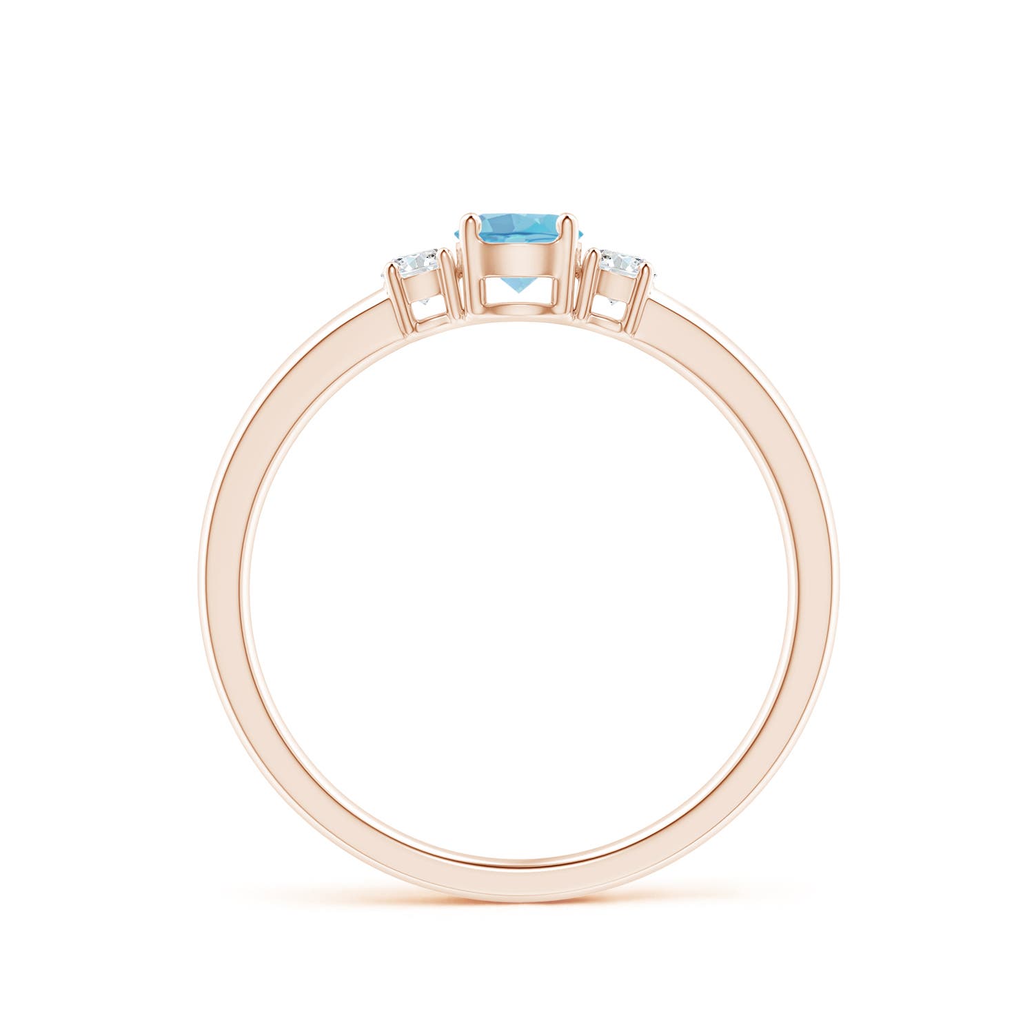 A - Swiss Blue Topaz / 0.46 CT / 14 KT Rose Gold