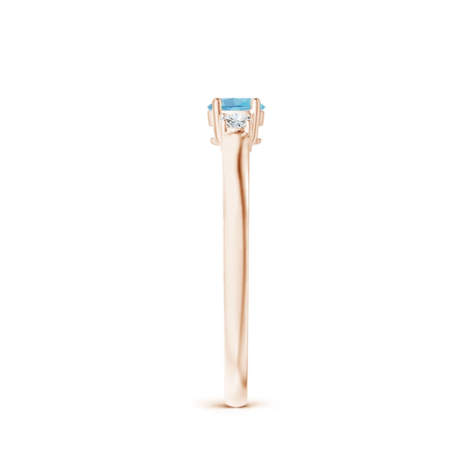 A - Swiss Blue Topaz / 0.46 CT / 14 KT Rose Gold