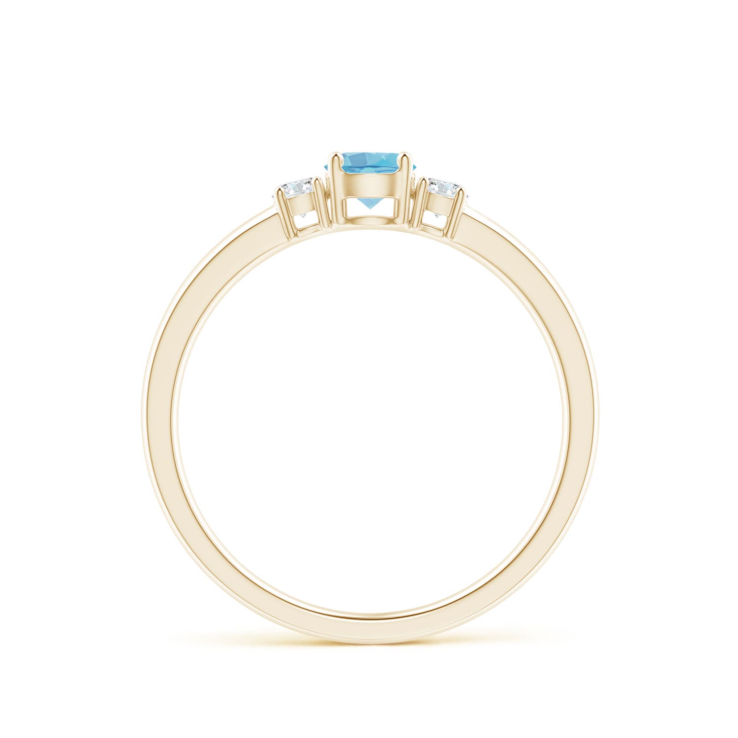 A - Swiss Blue Topaz / 0.46 CT / 14 KT Yellow Gold