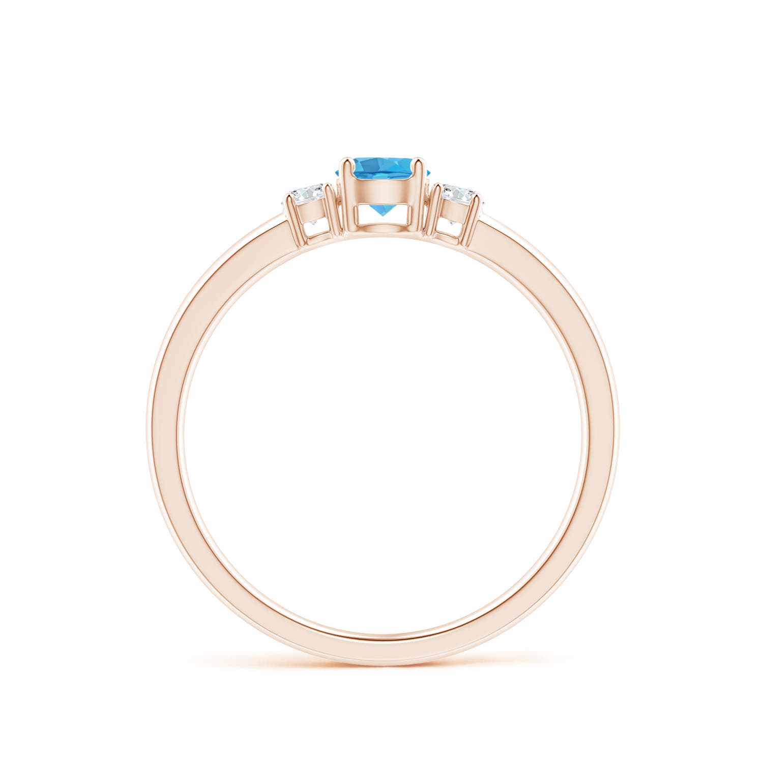 AA - Swiss Blue Topaz / 0.46 CT / 14 KT Rose Gold