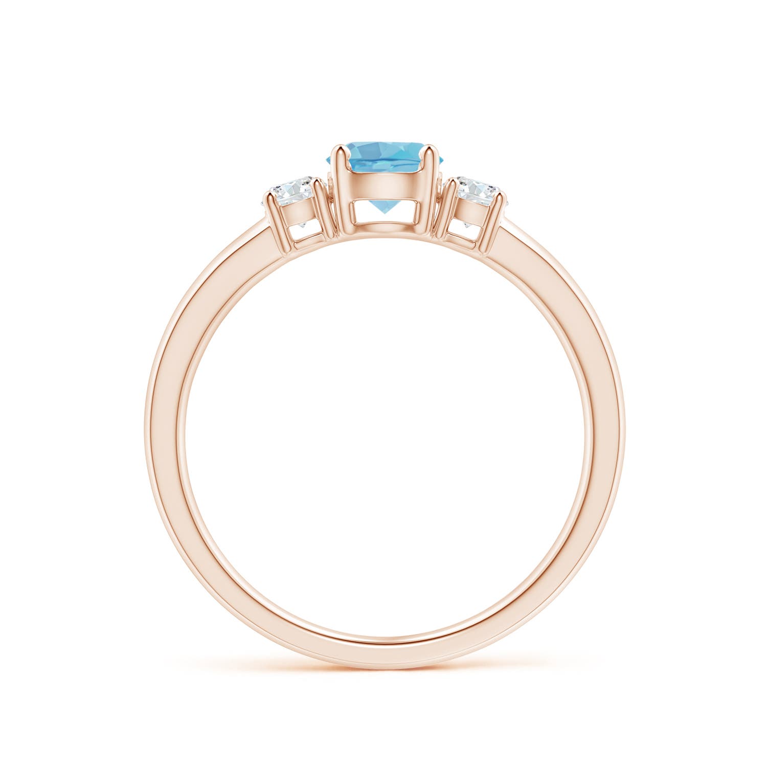 A - Swiss Blue Topaz / 0.81 CT / 14 KT Rose Gold