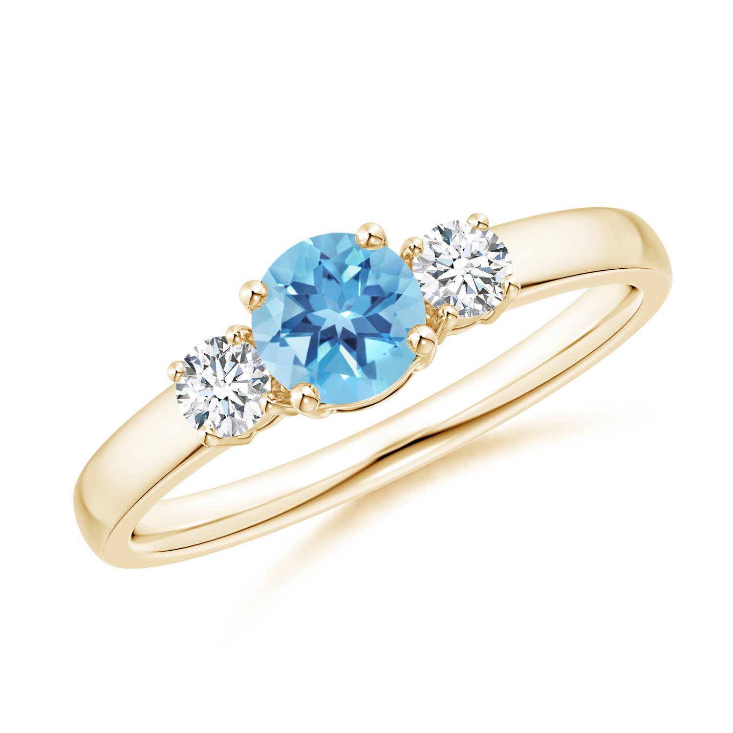 A - Swiss Blue Topaz / 0.81 CT / 14 KT Yellow Gold