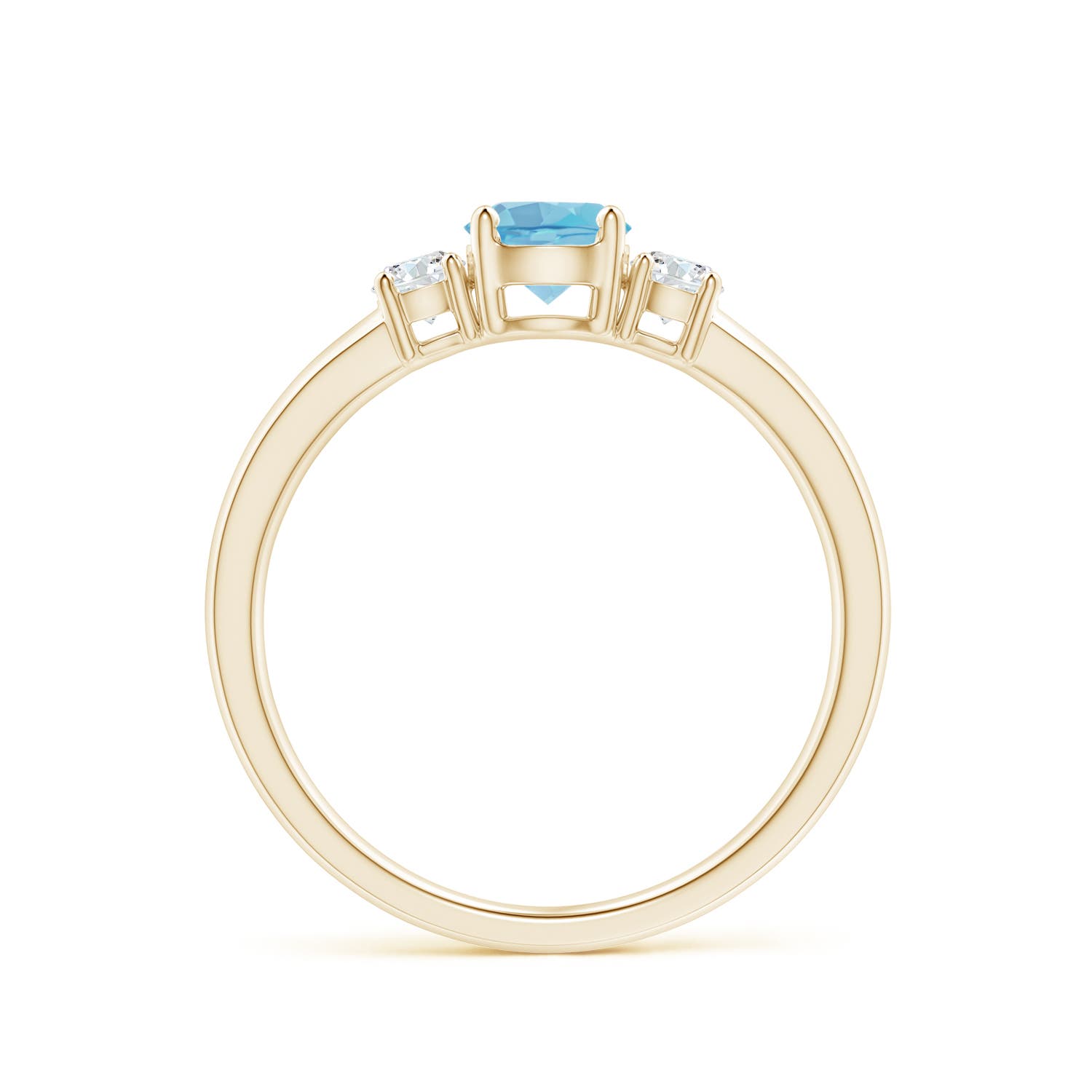 A - Swiss Blue Topaz / 0.81 CT / 14 KT Yellow Gold