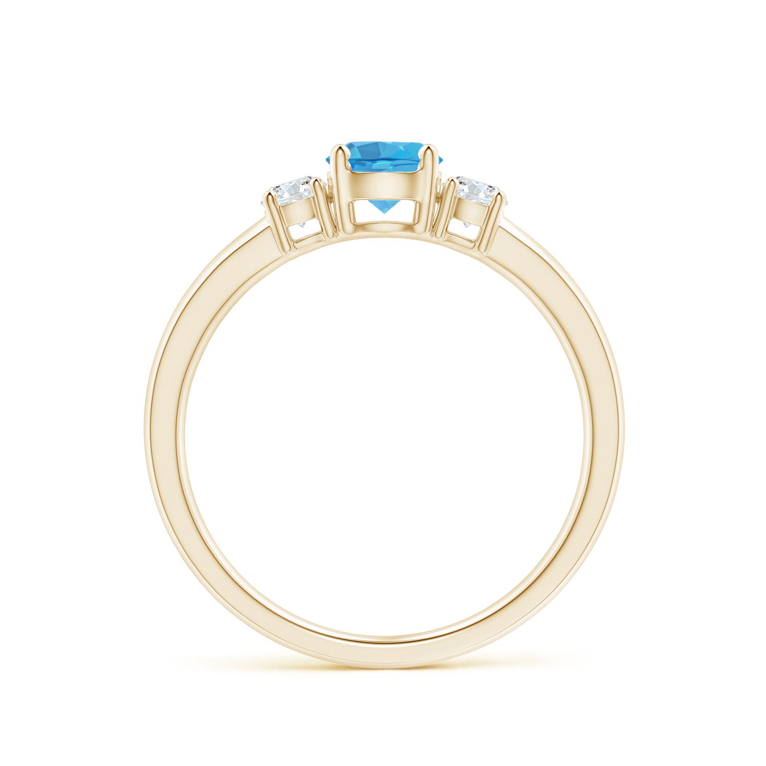 AA - Swiss Blue Topaz / 0.81 CT / 14 KT Yellow Gold