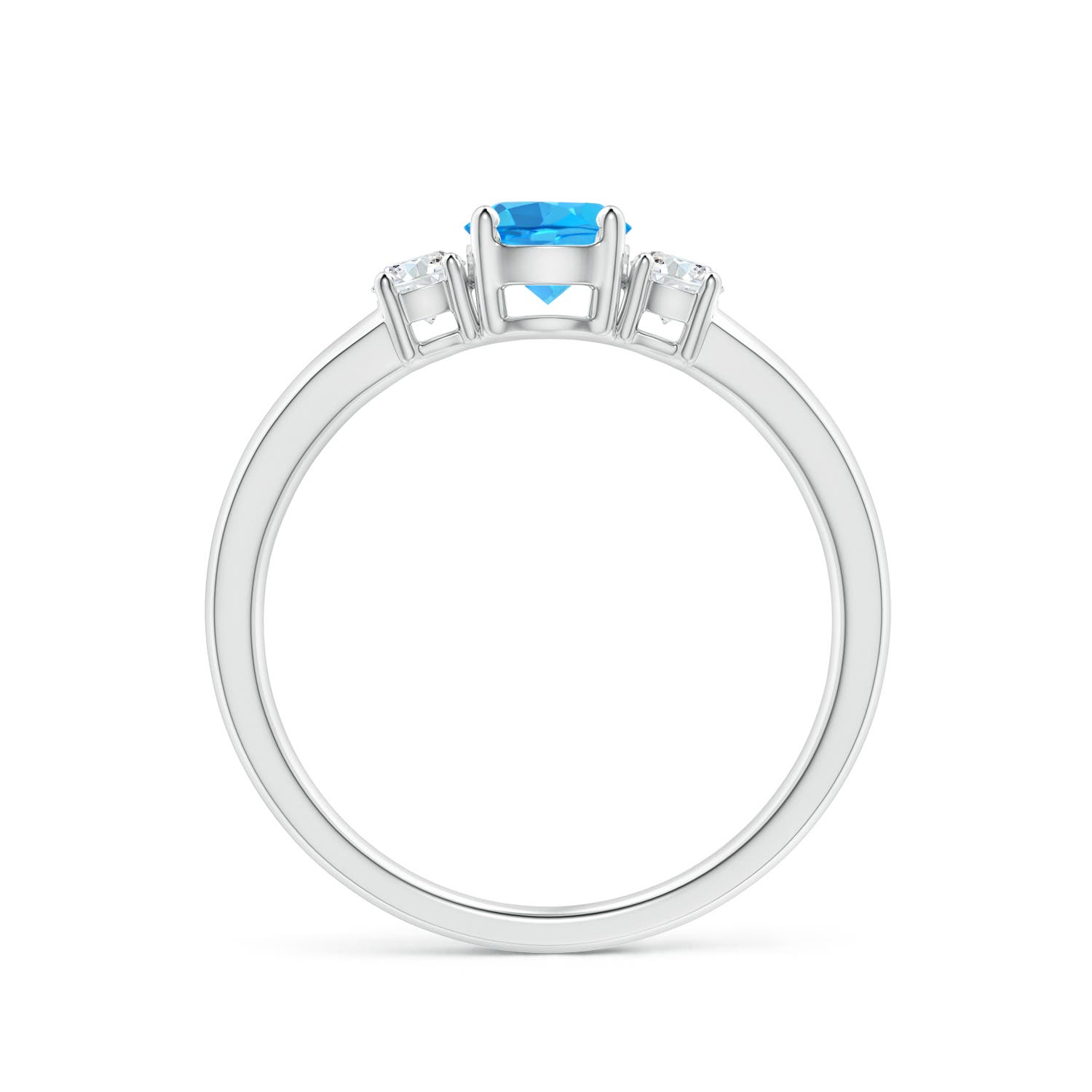 AAA - Swiss Blue Topaz / 0.81 CT / 14 KT White Gold