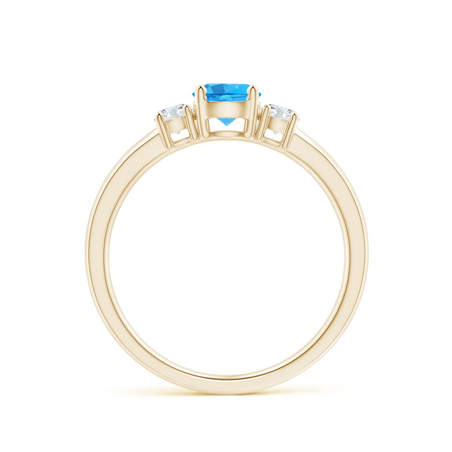 AAA - Swiss Blue Topaz / 0.81 CT / 14 KT Yellow Gold