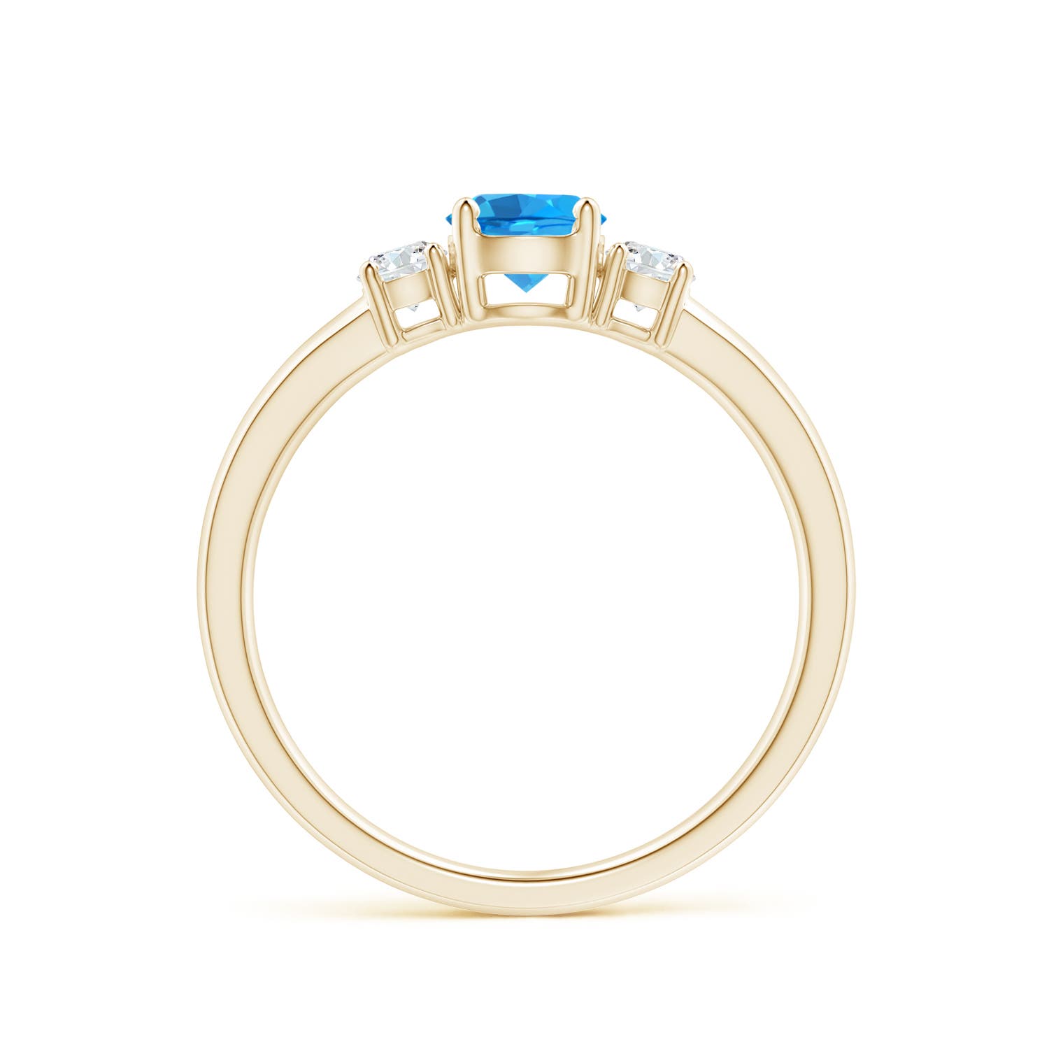 AAAA - Swiss Blue Topaz / 0.81 CT / 14 KT Yellow Gold