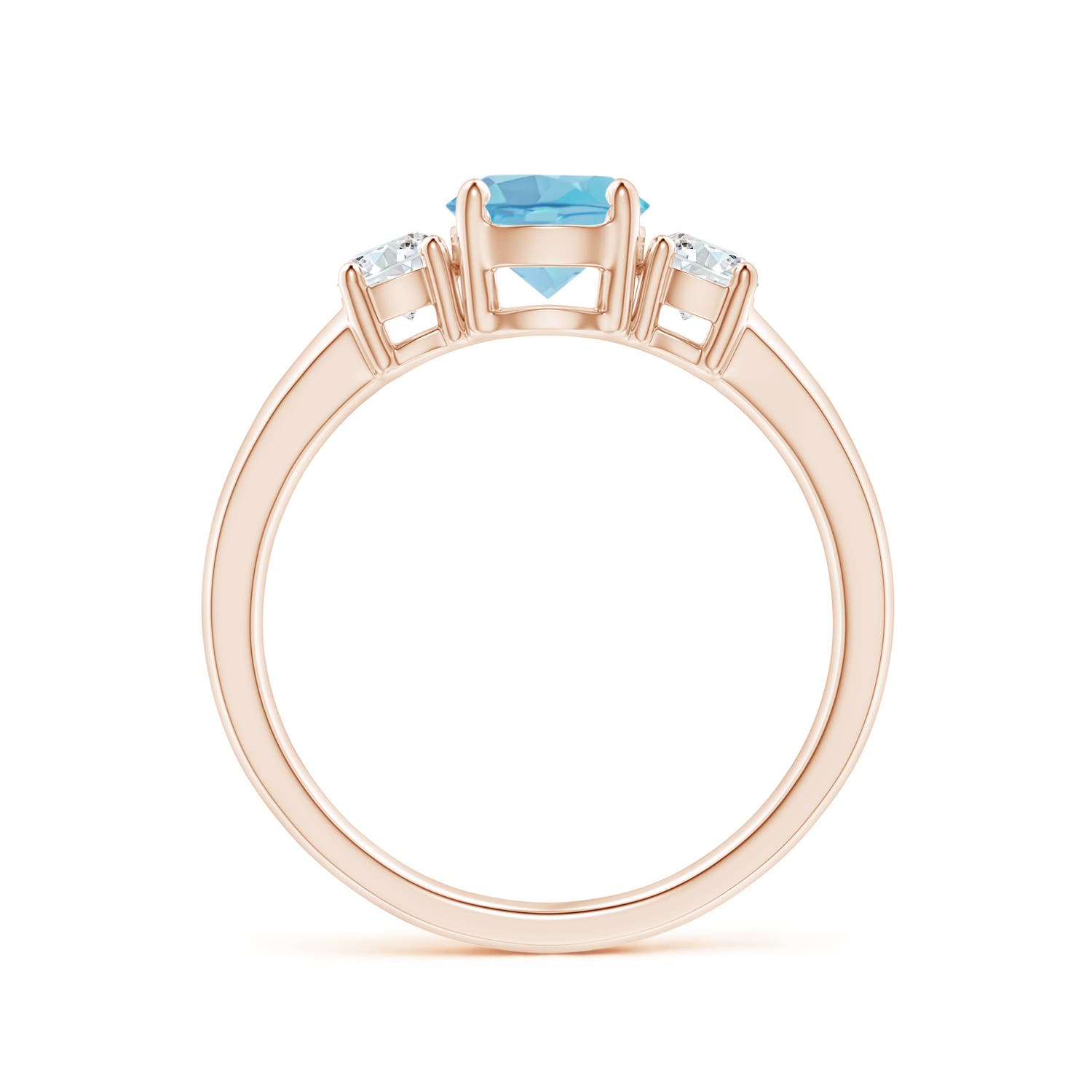 A - Swiss Blue Topaz / 1.27 CT / 14 KT Rose Gold