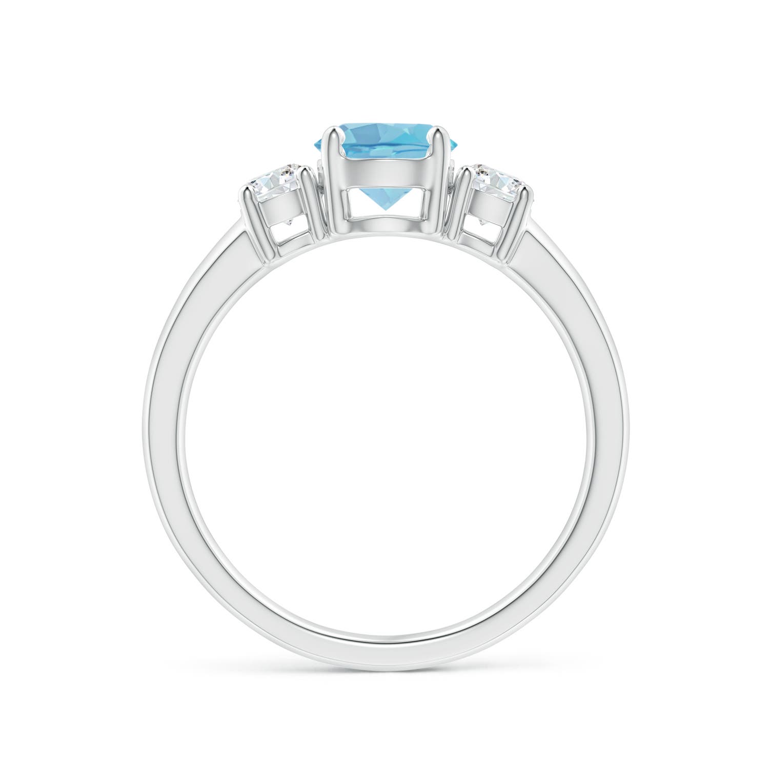 A - Swiss Blue Topaz / 1.27 CT / 14 KT White Gold