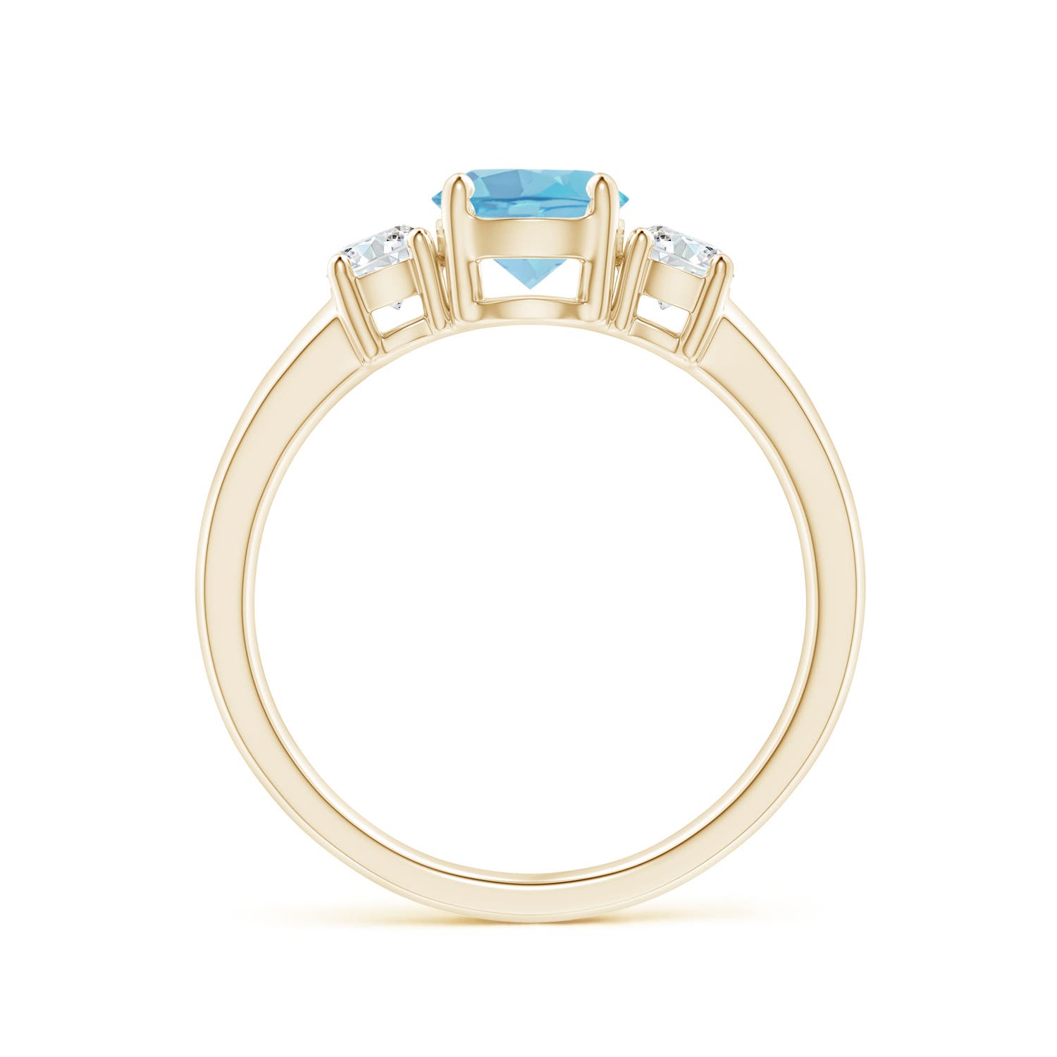 A - Swiss Blue Topaz / 1.27 CT / 14 KT Yellow Gold