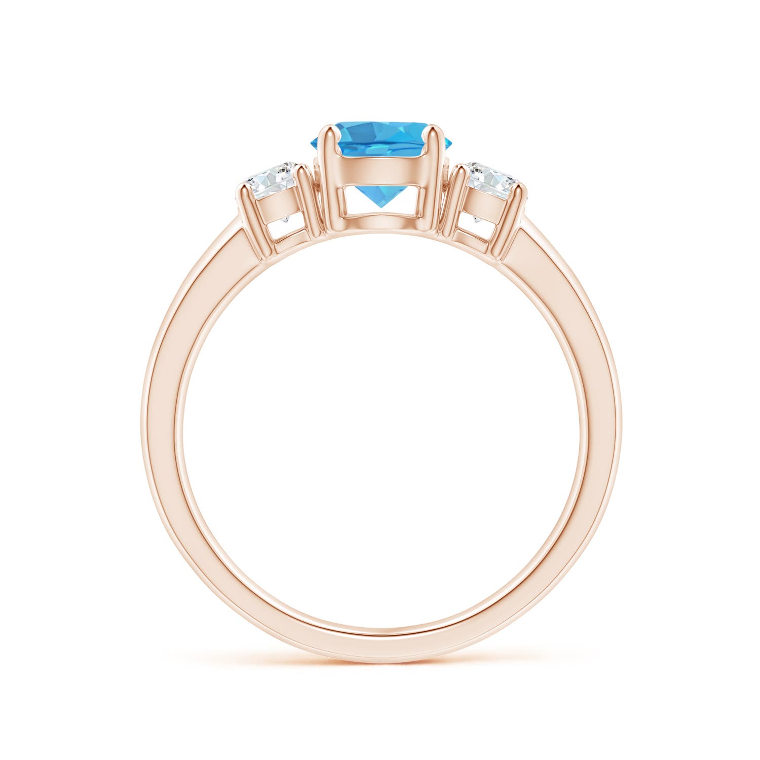 AA - Swiss Blue Topaz / 1.27 CT / 14 KT Rose Gold