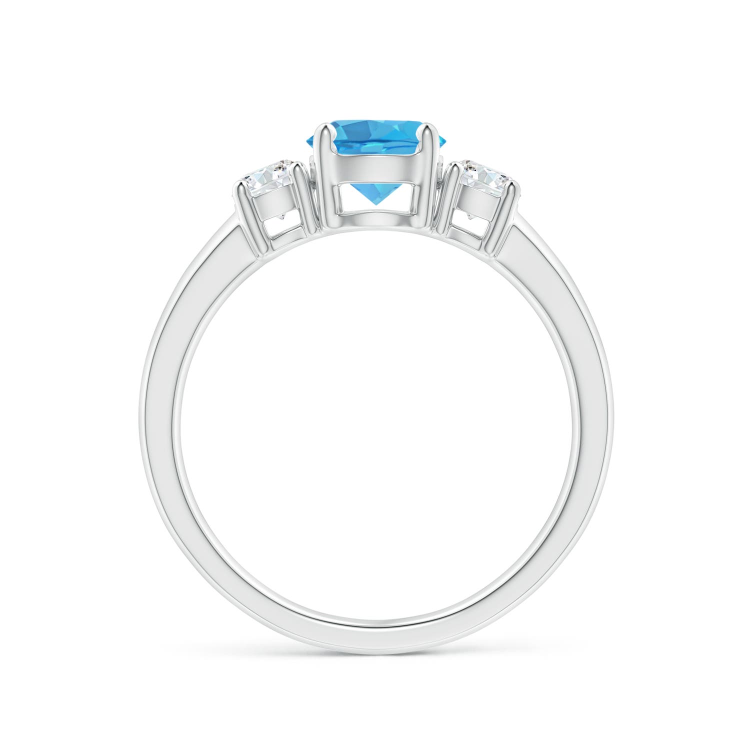 AA - Swiss Blue Topaz / 1.27 CT / 14 KT White Gold