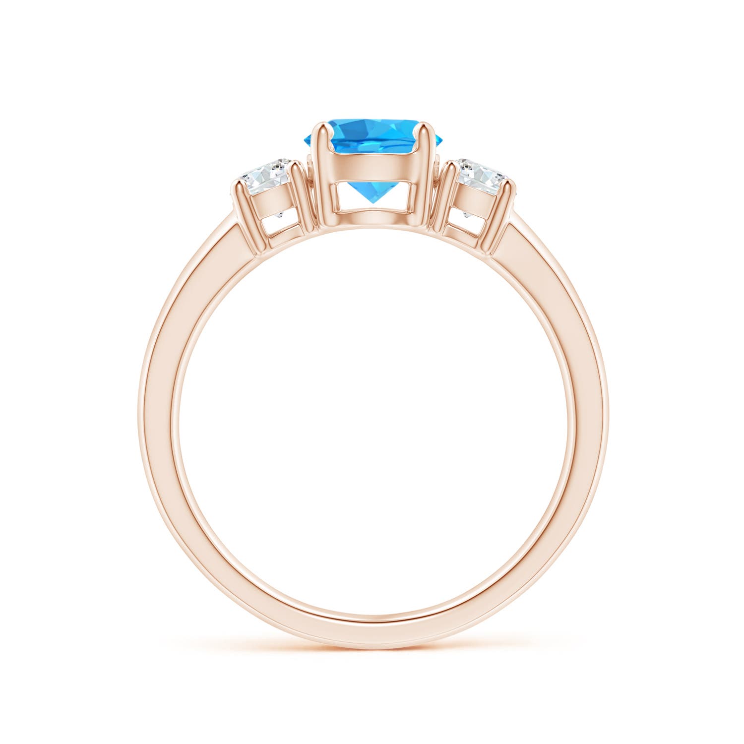 AAA - Swiss Blue Topaz / 1.27 CT / 14 KT Rose Gold