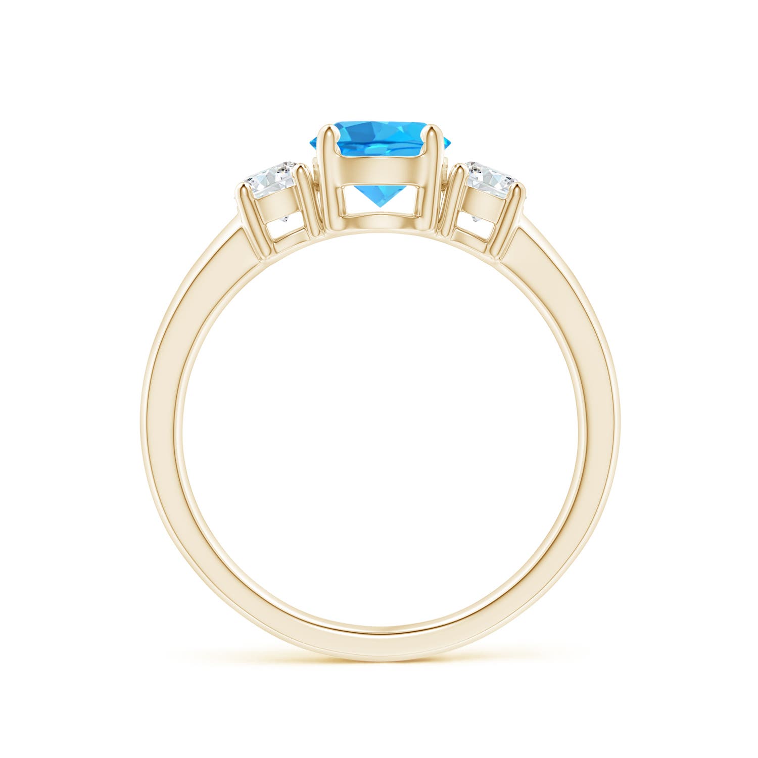 AAA - Swiss Blue Topaz / 1.27 CT / 14 KT Yellow Gold