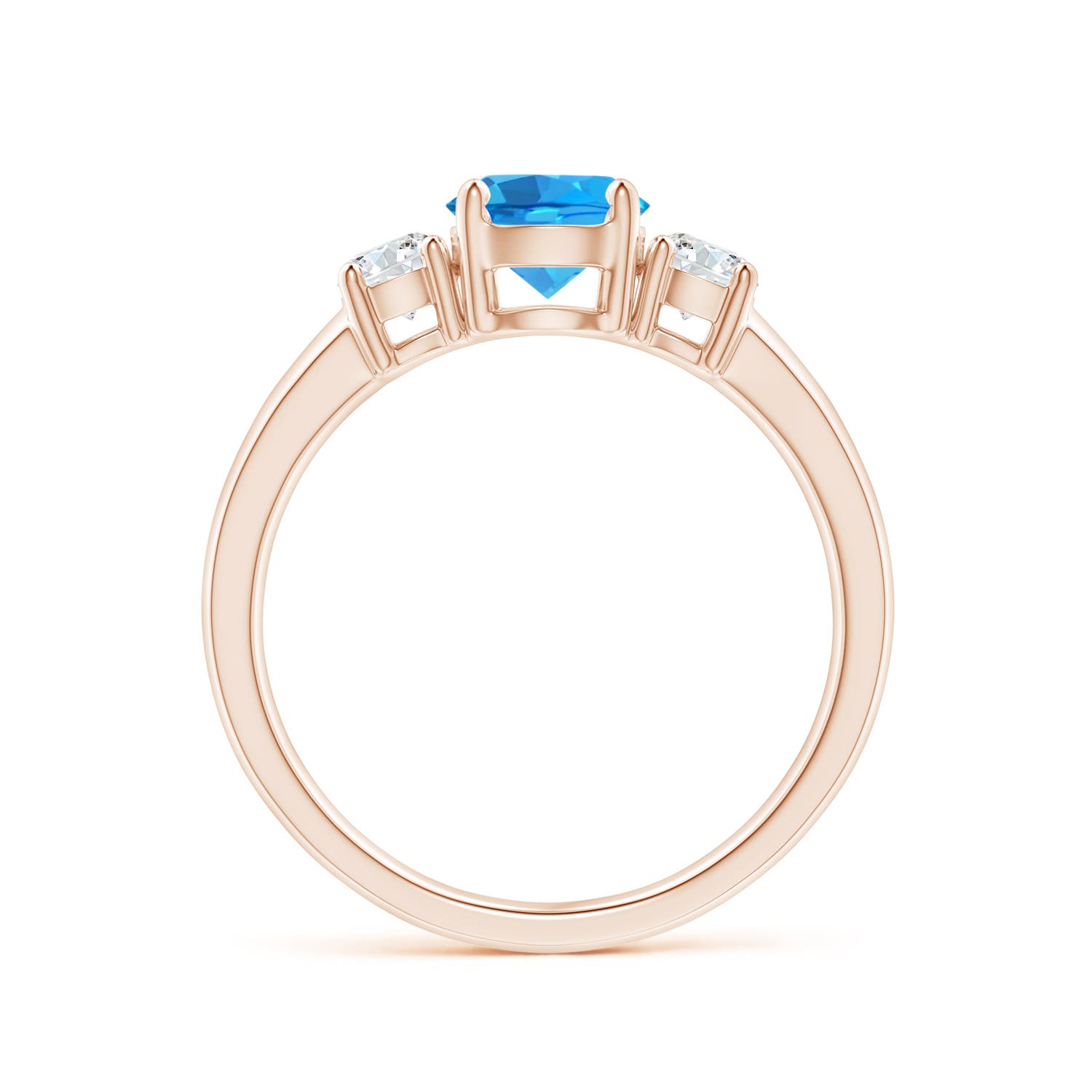 AAAA - Swiss Blue Topaz / 1.27 CT / 14 KT Rose Gold