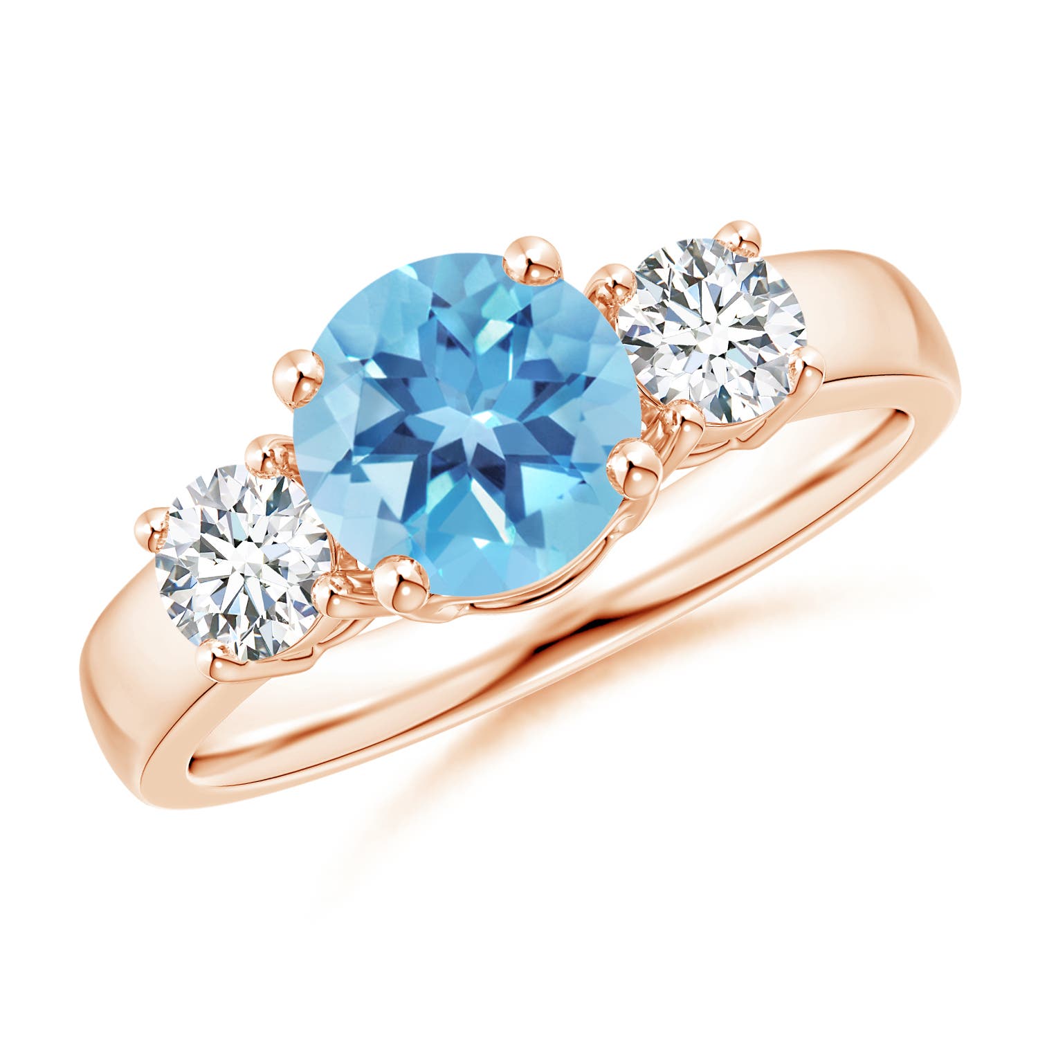 A - Swiss Blue Topaz / 2.01 CT / 14 KT Rose Gold