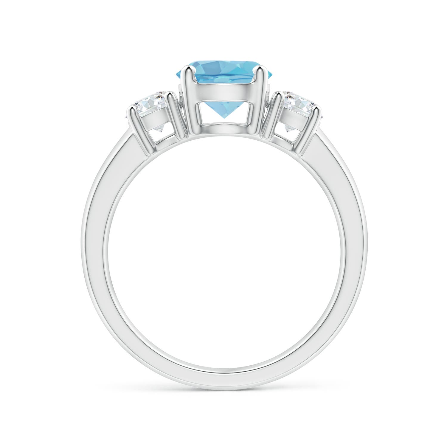 A - Swiss Blue Topaz / 2.01 CT / 14 KT White Gold