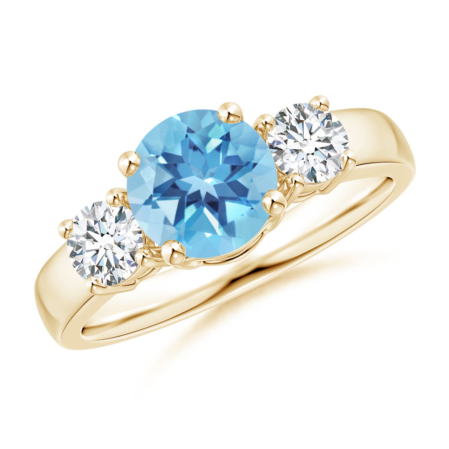 A - Swiss Blue Topaz / 2.01 CT / 14 KT Yellow Gold