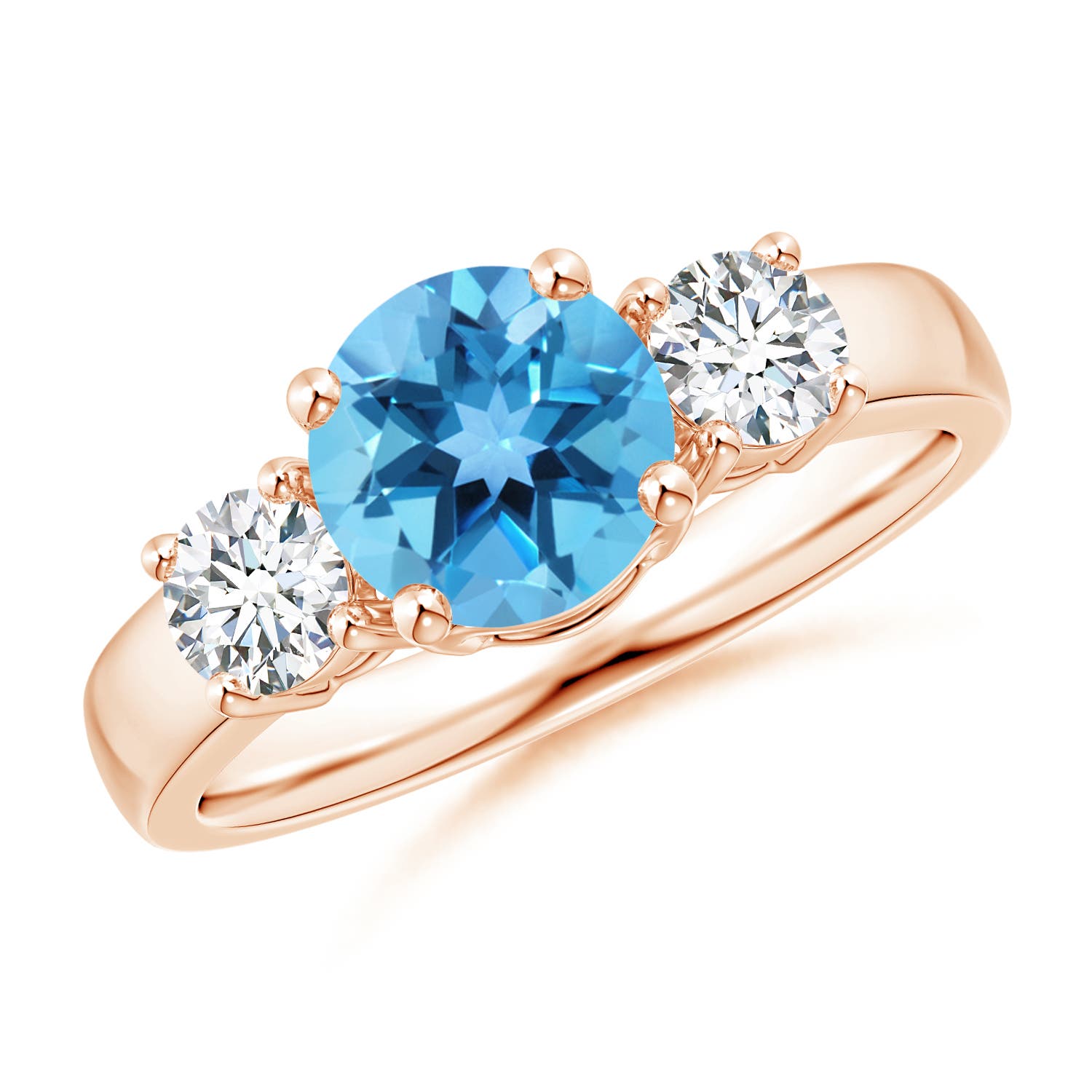 AA - Swiss Blue Topaz / 2.01 CT / 14 KT Rose Gold