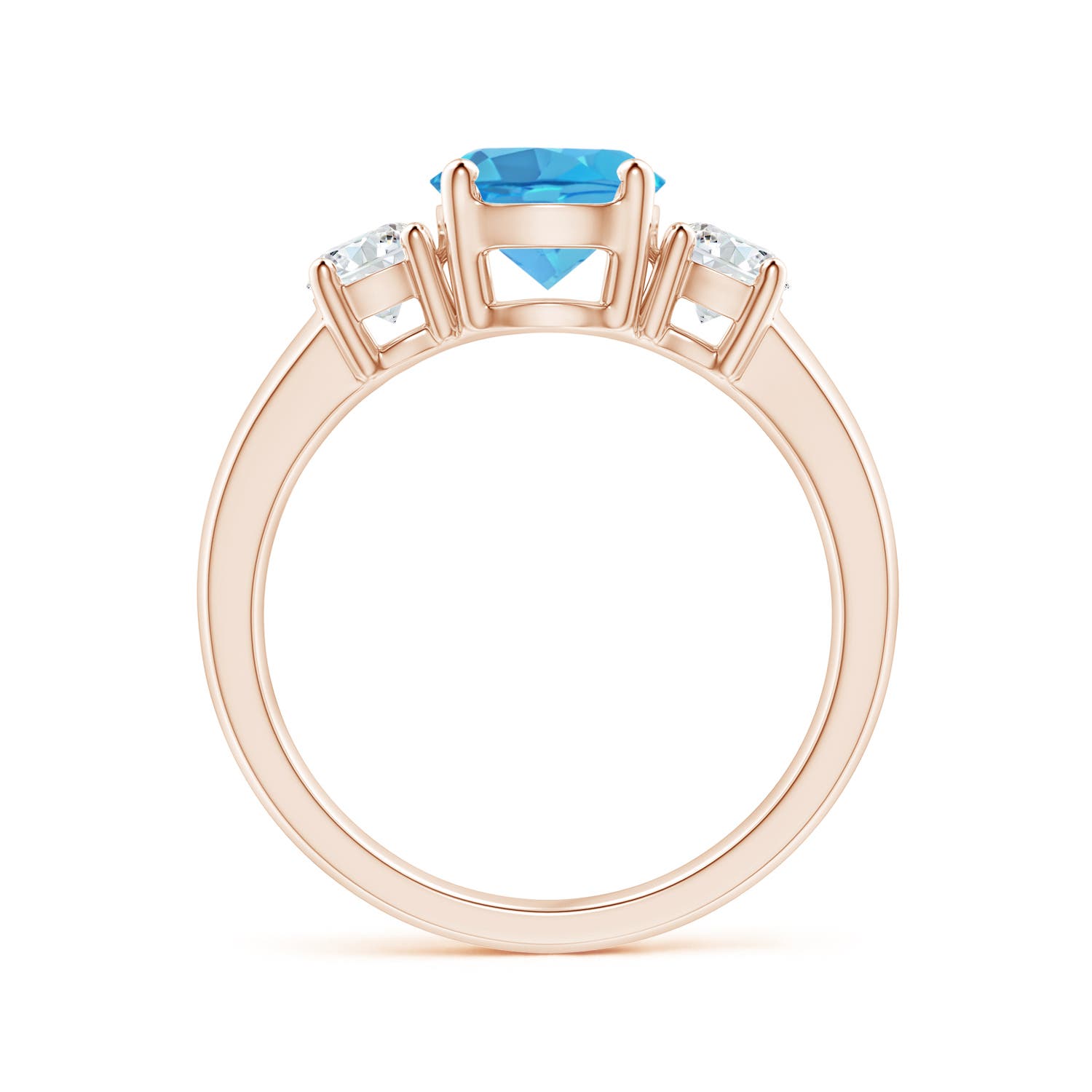 AA - Swiss Blue Topaz / 2.01 CT / 14 KT Rose Gold