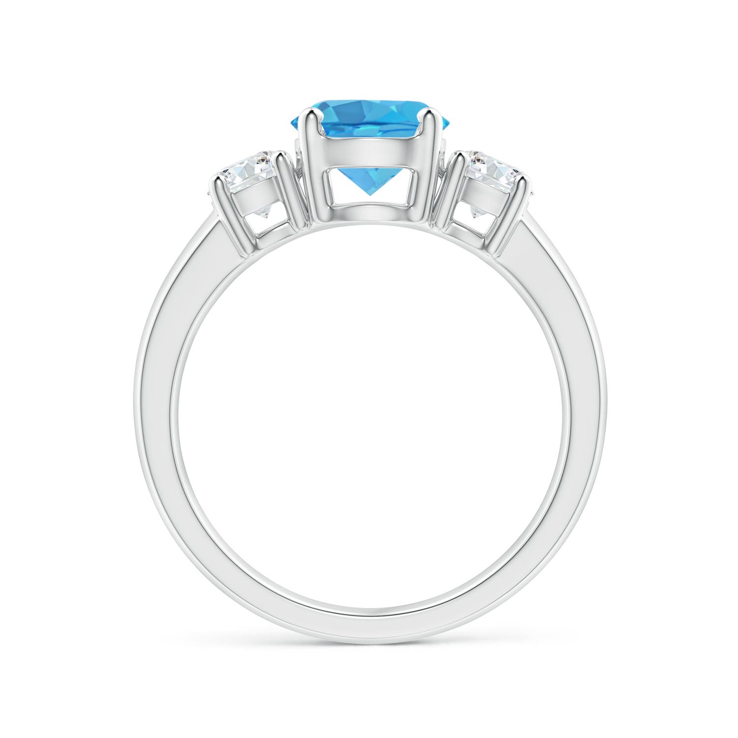 AA - Swiss Blue Topaz / 2.01 CT / 14 KT White Gold