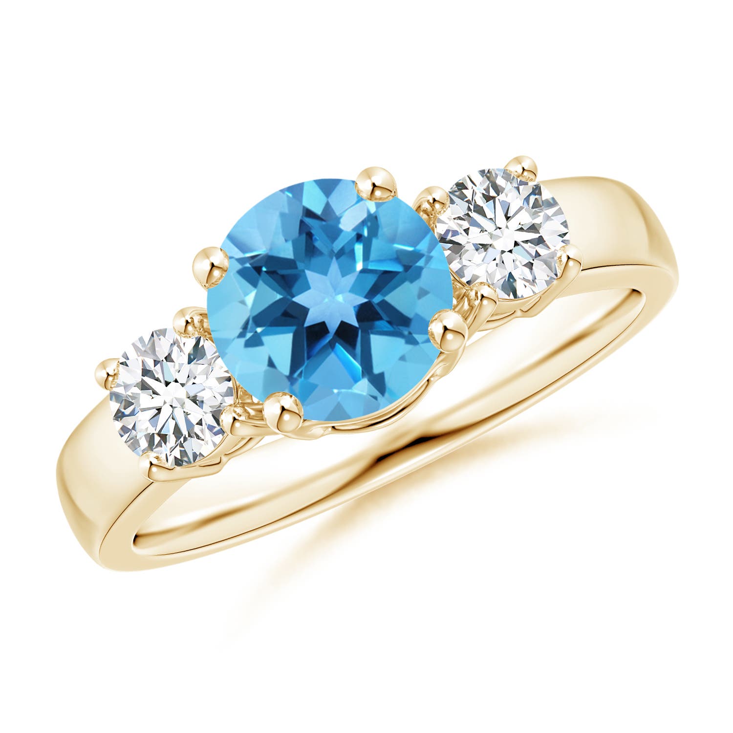 AA - Swiss Blue Topaz / 2.01 CT / 14 KT Yellow Gold