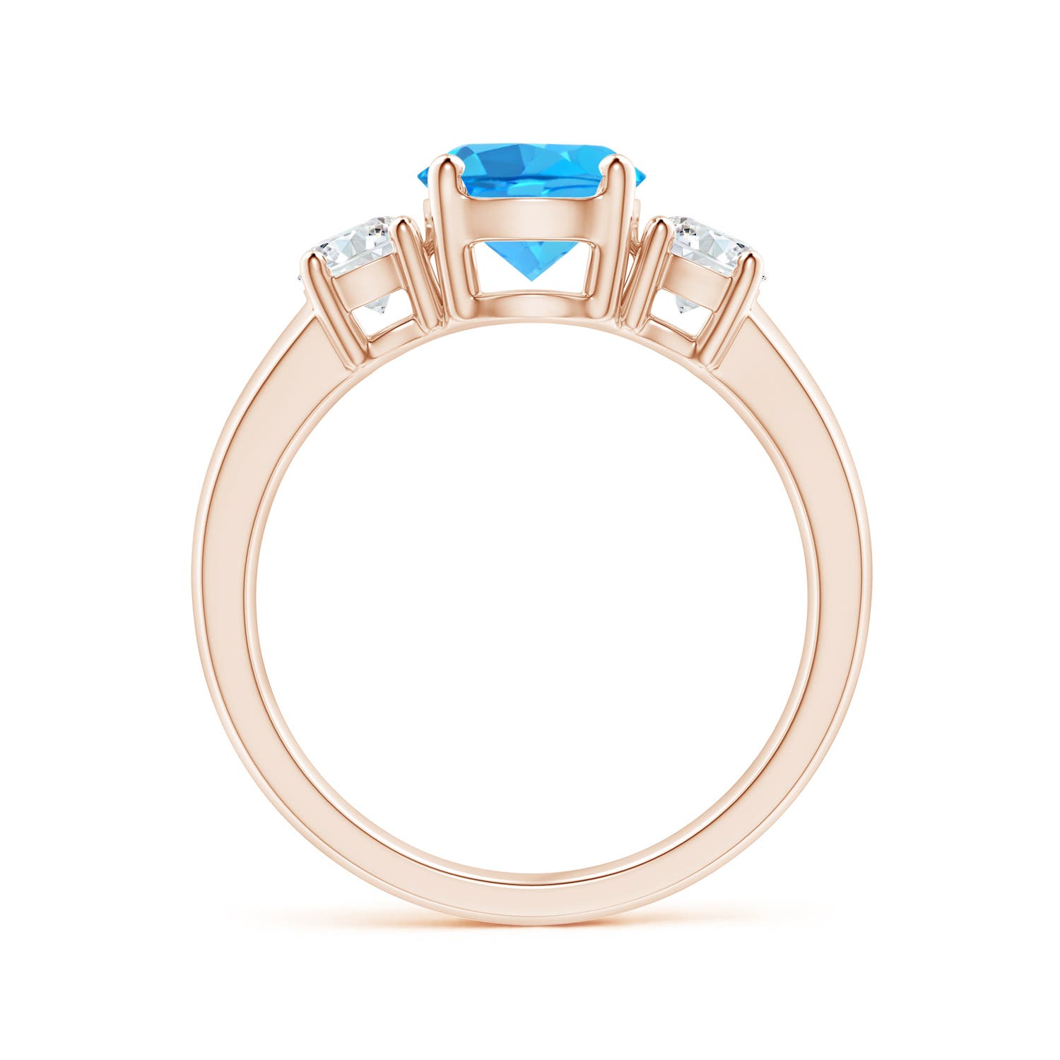 AAA - Swiss Blue Topaz / 2.01 CT / 14 KT Rose Gold