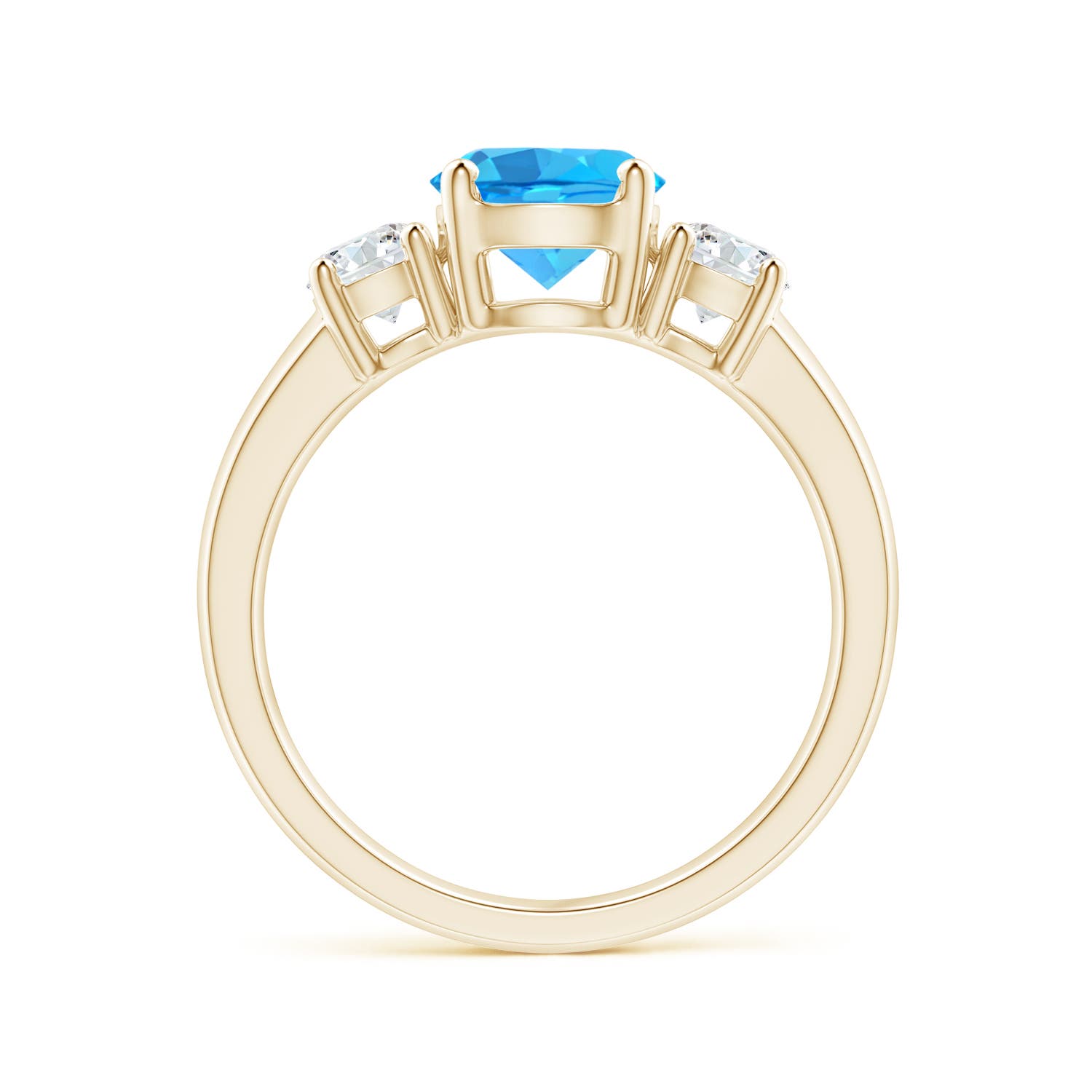 AAA - Swiss Blue Topaz / 2.01 CT / 14 KT Yellow Gold