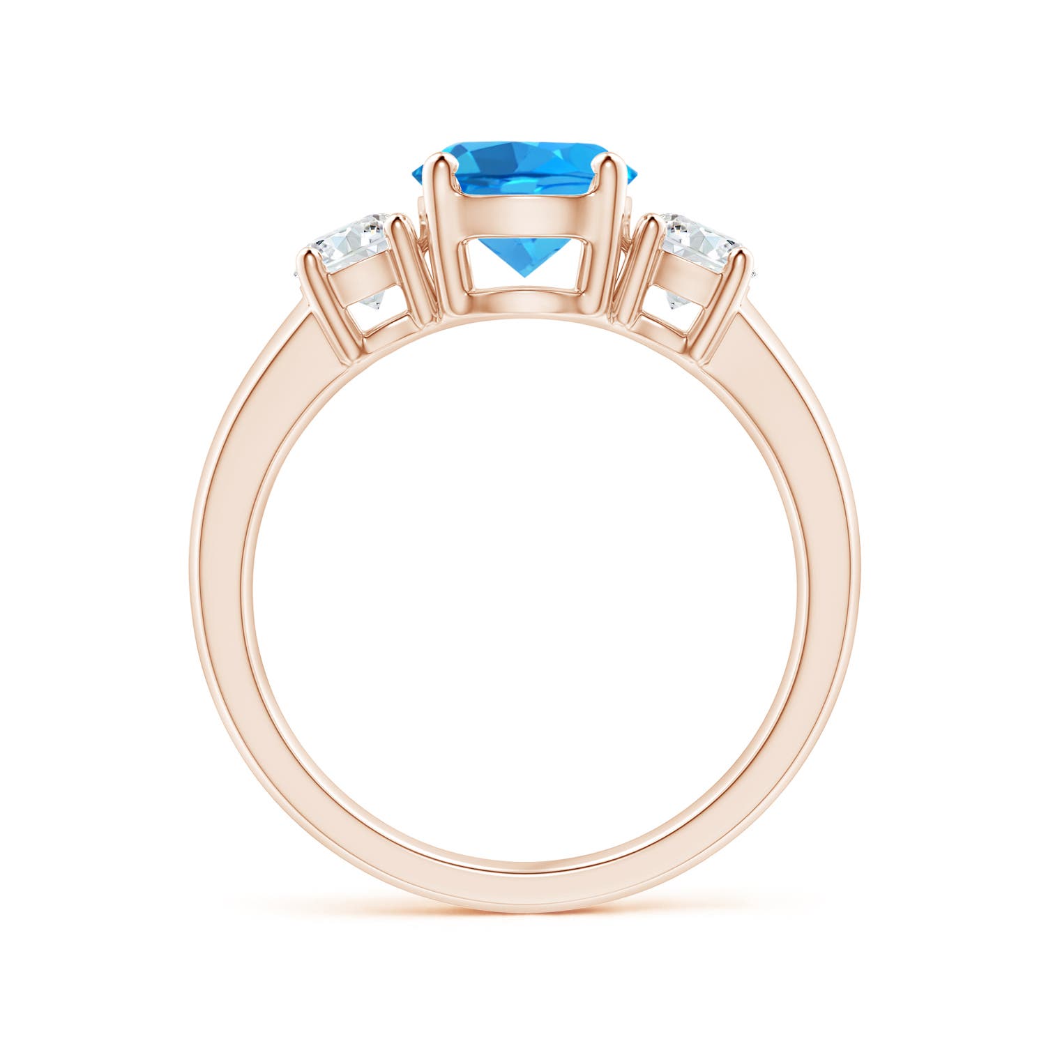 AAAA - Swiss Blue Topaz / 2.01 CT / 14 KT Rose Gold