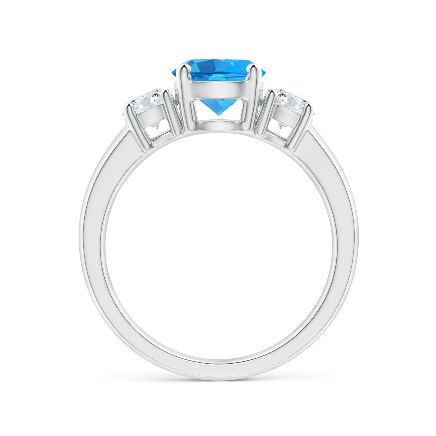 AAAA - Swiss Blue Topaz / 2.01 CT / 14 KT White Gold