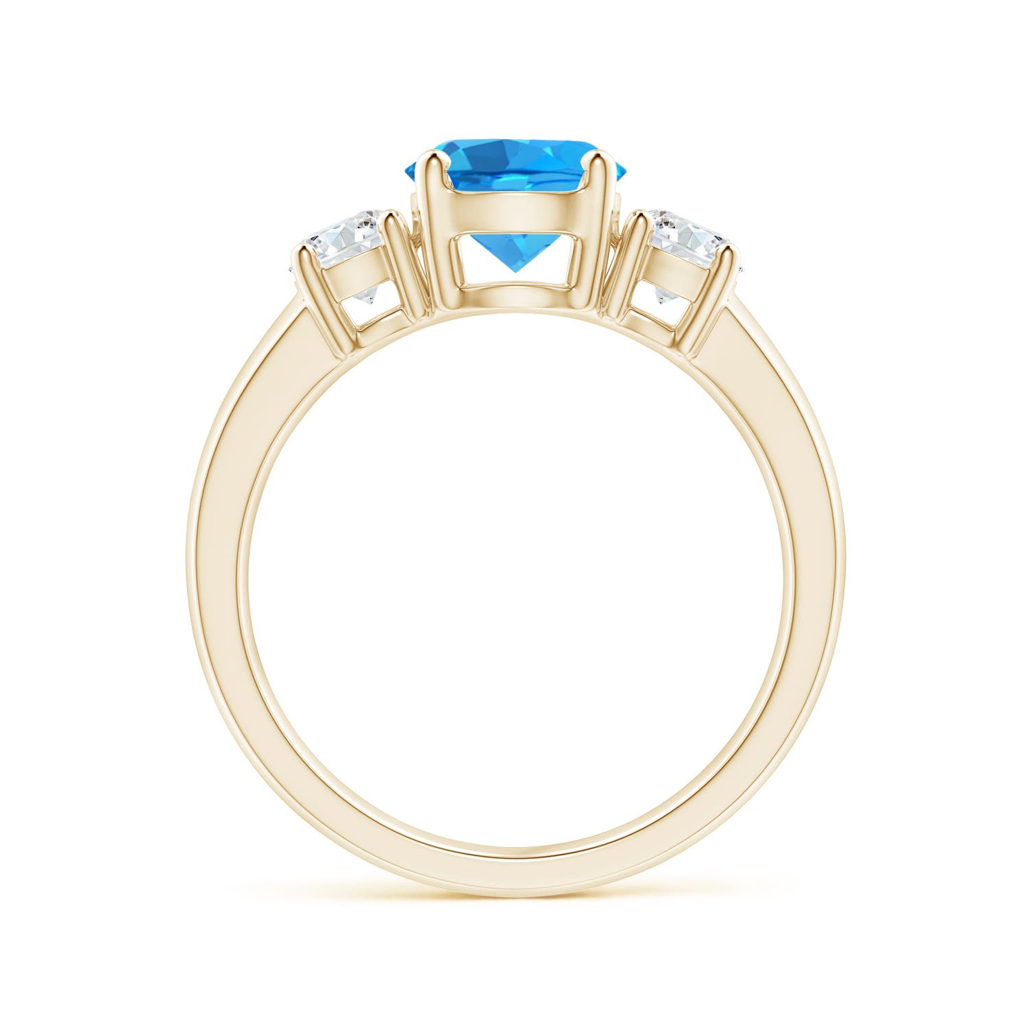 AAAA - Swiss Blue Topaz / 2.01 CT / 14 KT Yellow Gold